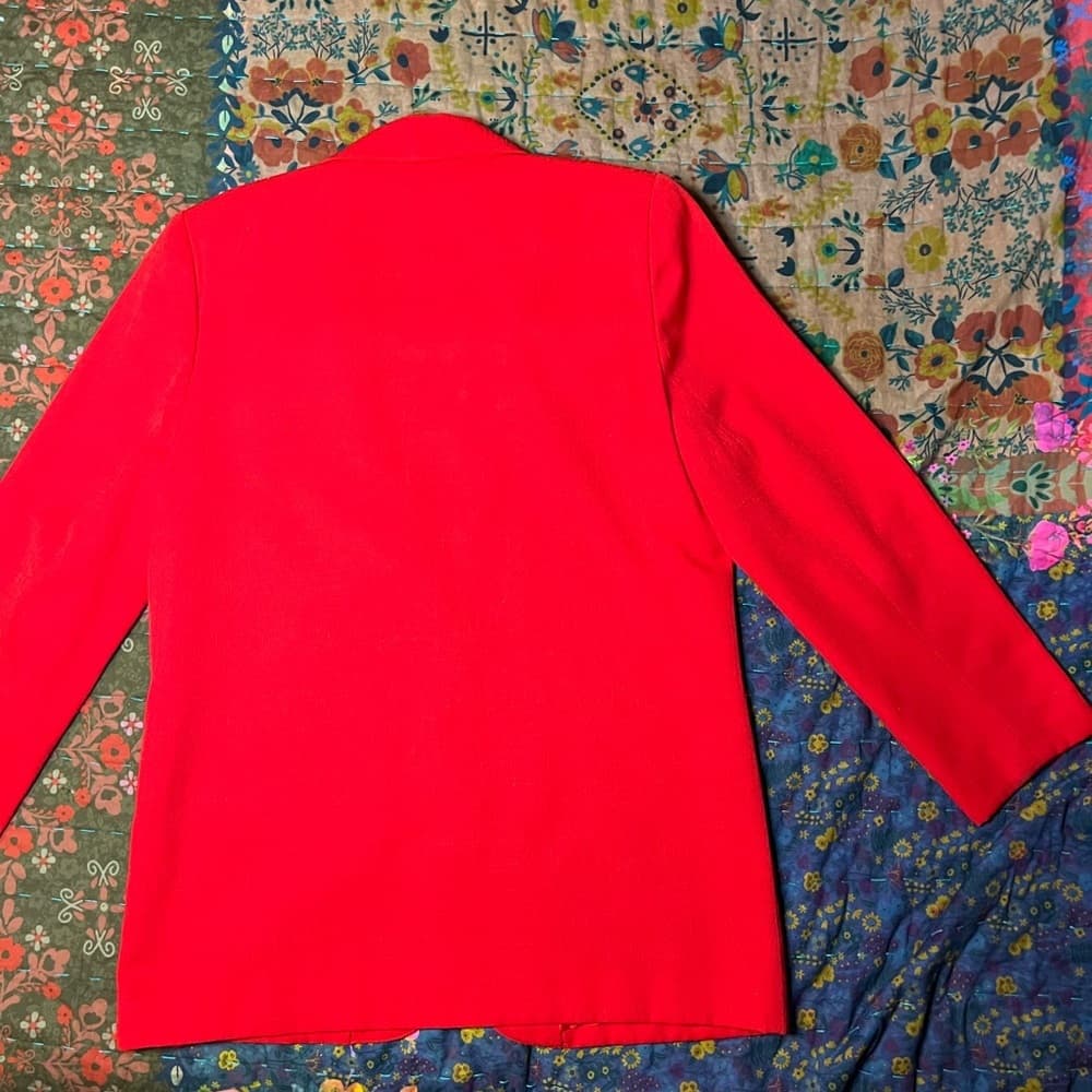 Vintage Prophecy by sag harbor Red Blazer with buttons - Thumbnail 5