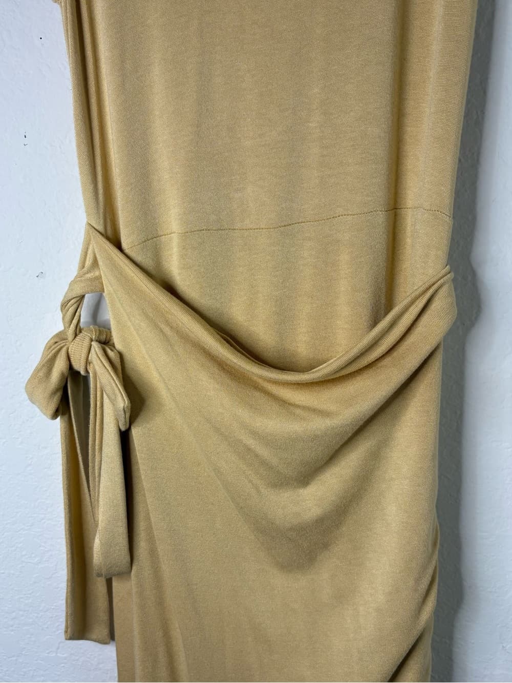 Vince Yellow Scoop Neck Camisole Wrap Dress Rayon size Small - Thumbnail 10