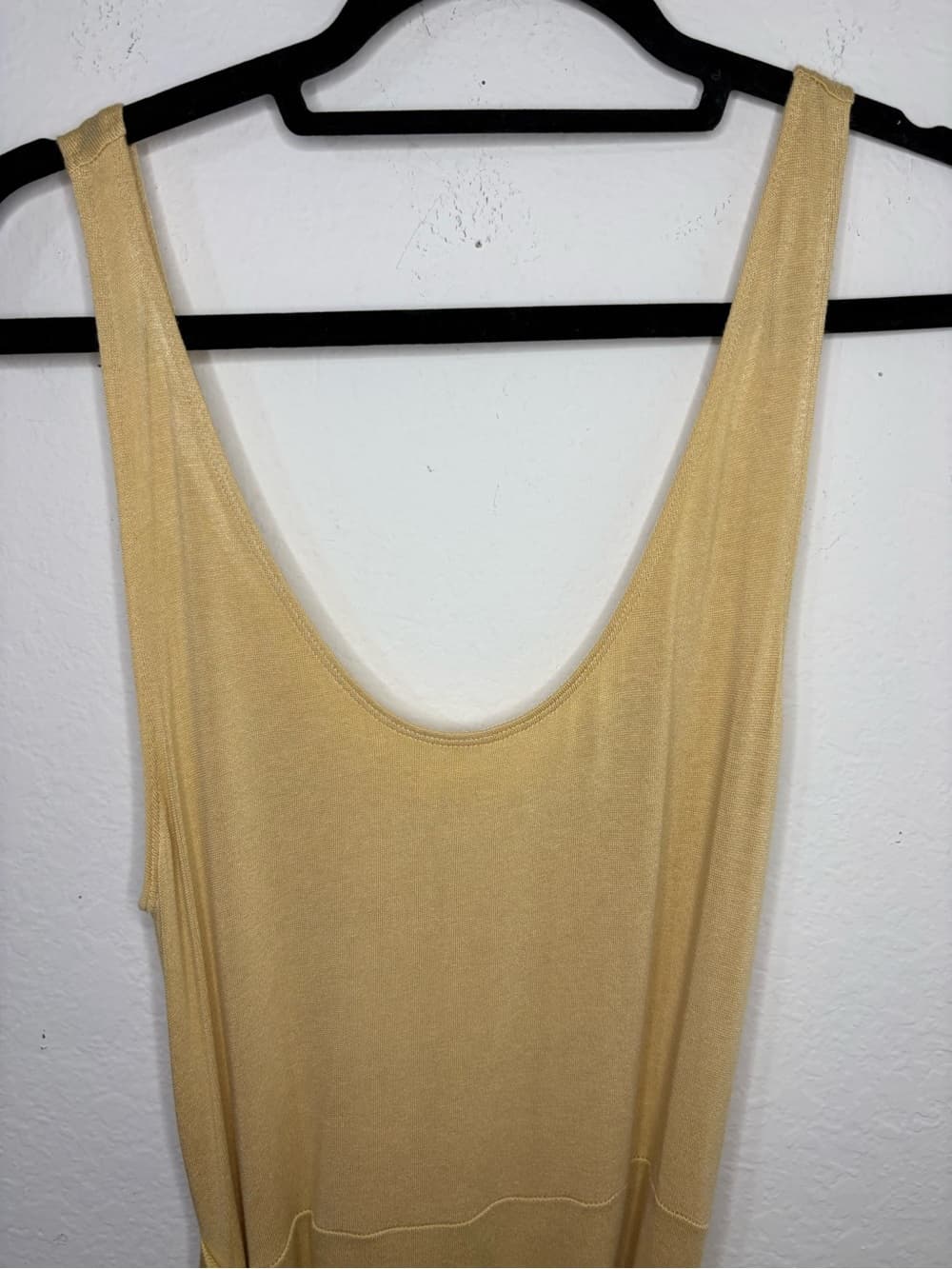 Vince Yellow Scoop Neck Camisole Wrap Dress Rayon size Small - Thumbnail 5