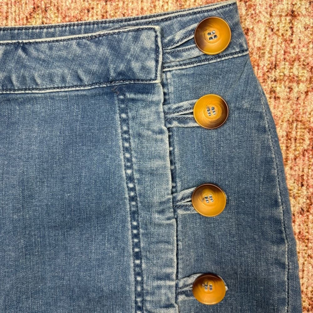 Free People Little Daisies Denim Mini Skirt size 2 - Thumbnail 8