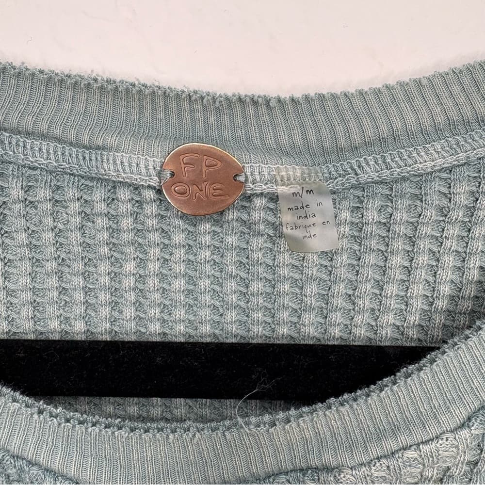Free People FP One Sleeveless Interlaken Waffle Knit Tank size Medium - Thumbnail 3