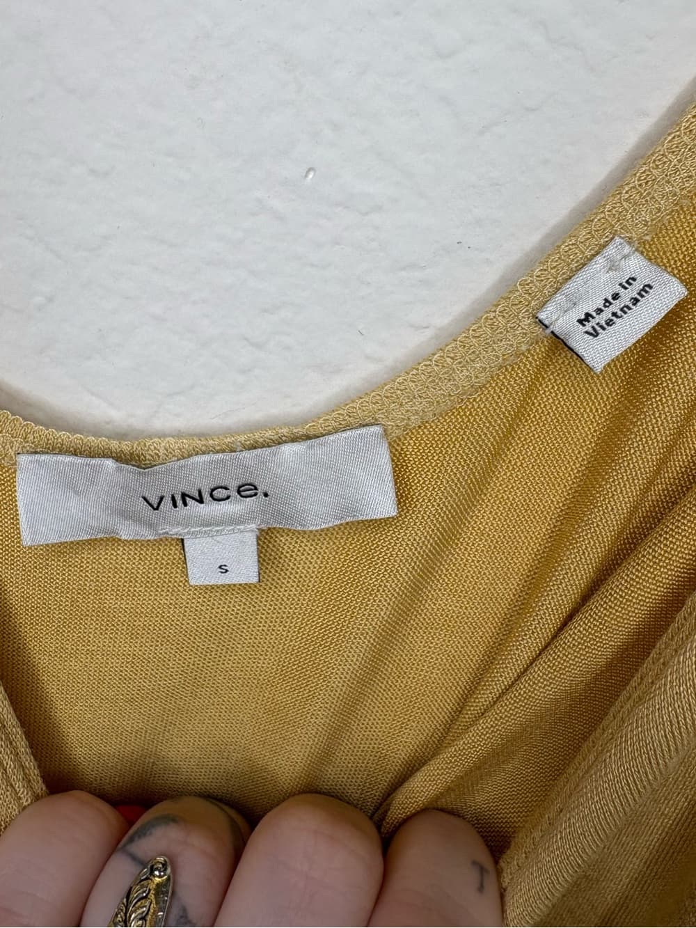 Vince Yellow Scoop Neck Camisole Wrap Dress Rayon size Small - Thumbnail 6