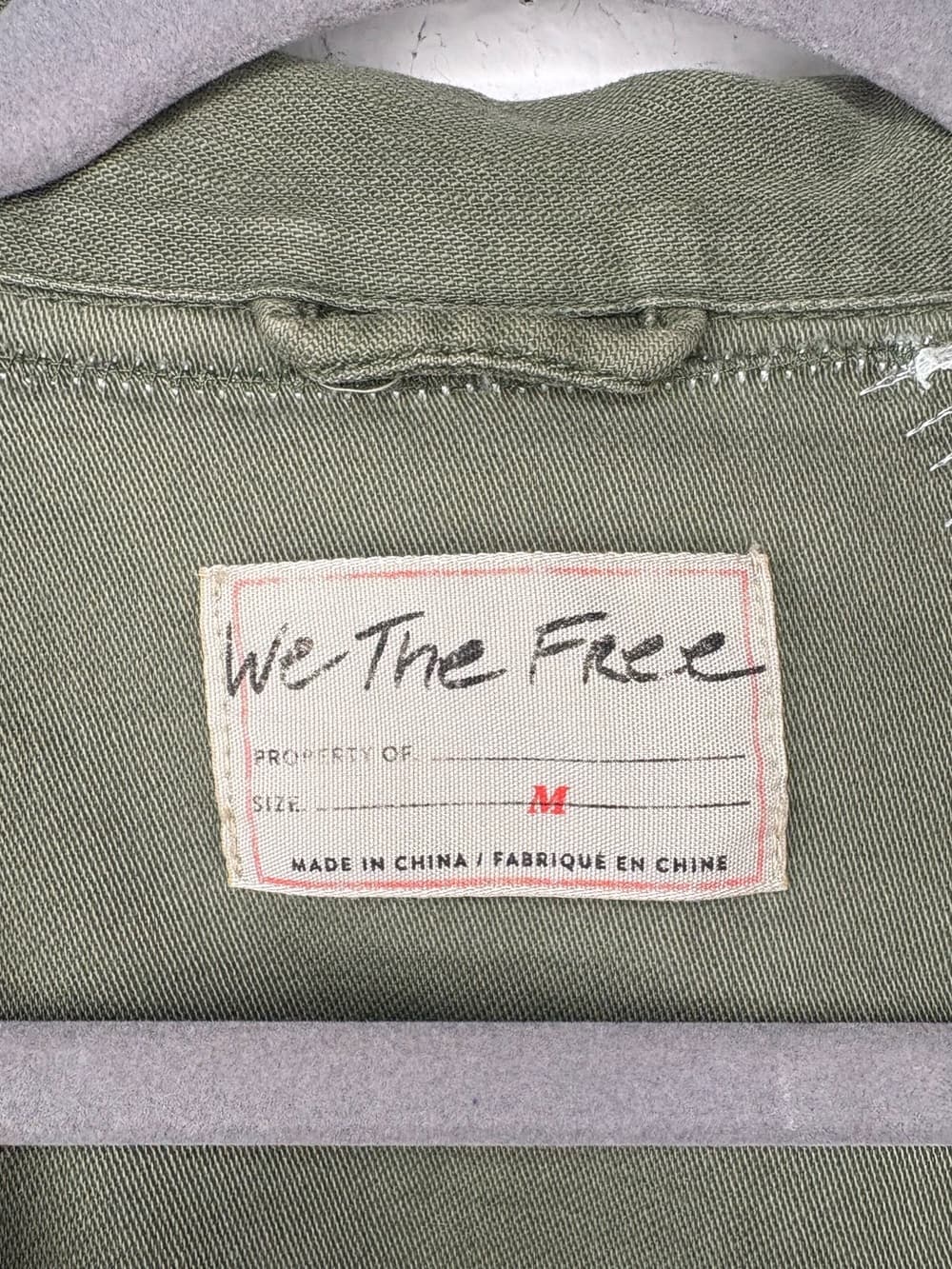 Free People We The Free Patriotic Spruce USA Patchwork Military Jacket oversized - Thumbnail 6
