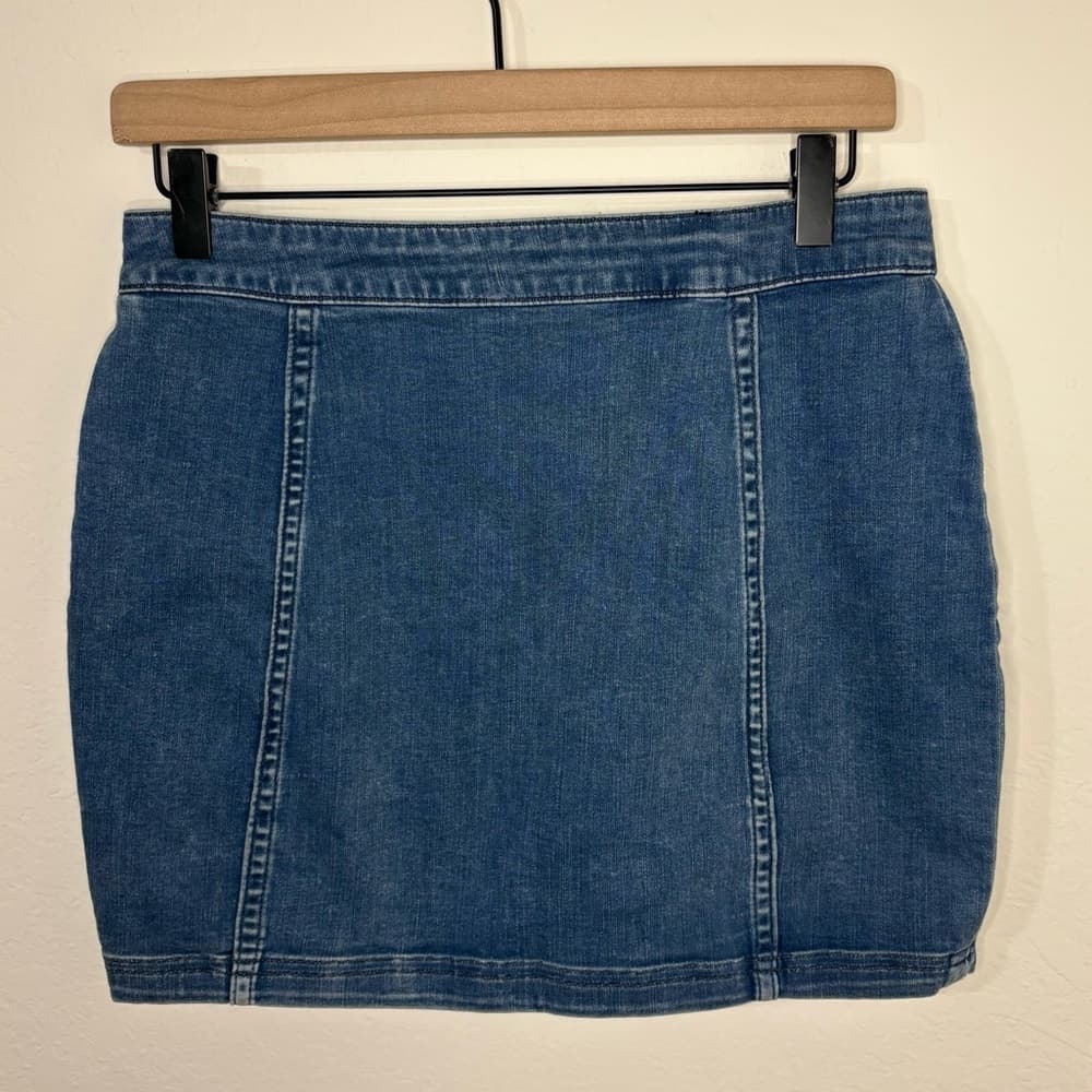Free People Little Daisies Denim Mini Skirt size 2 - Thumbnail 11