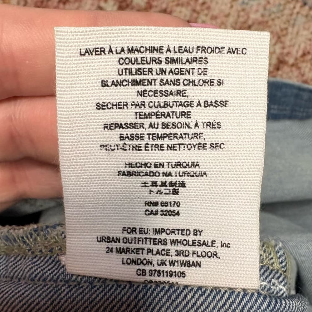 Free People Little Daisies Denim Mini Skirt size 2 - Thumbnail 4