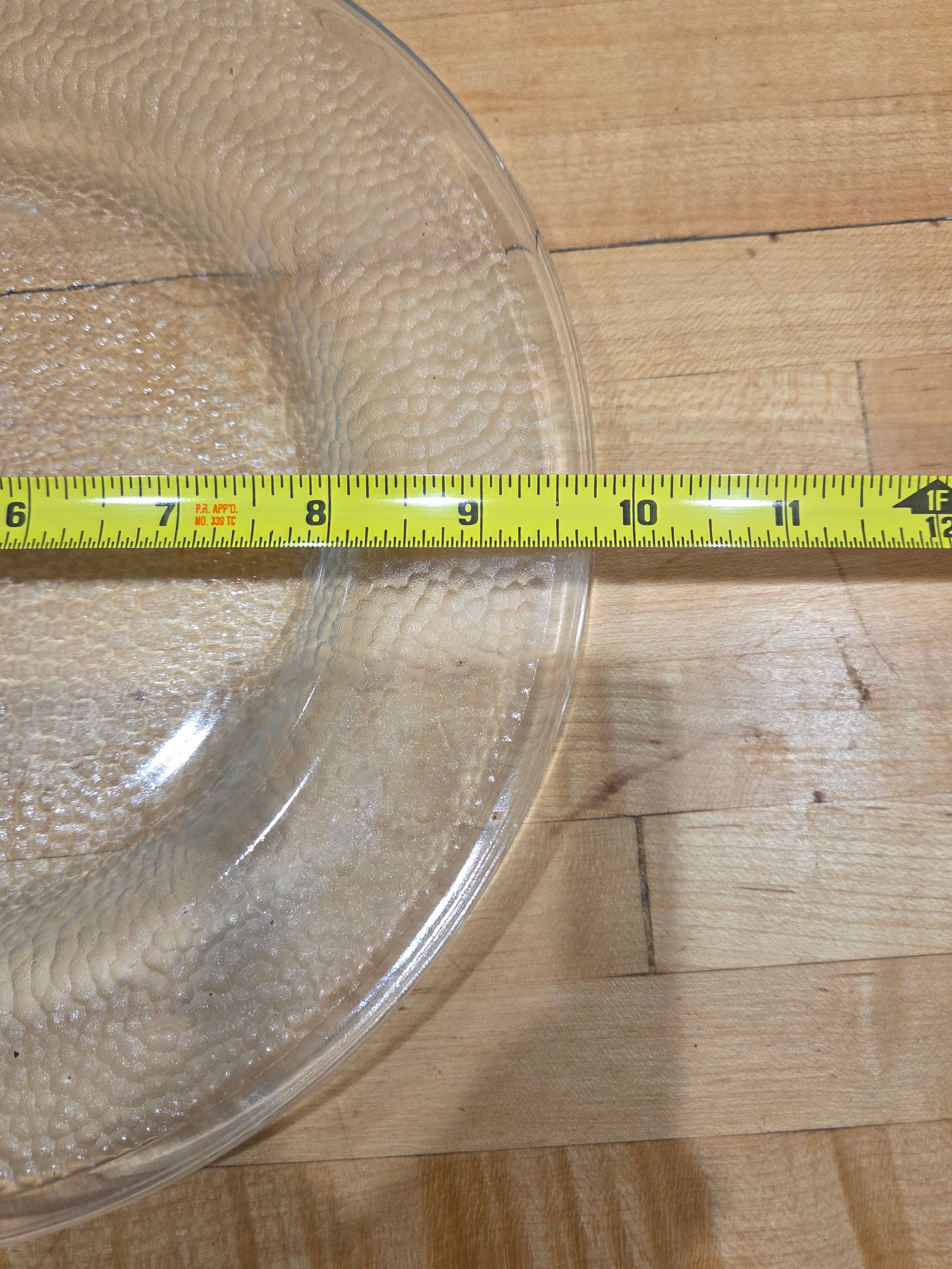 Vintage Indiana Glass Crystal Ice Salad Plates Set of 3 Clear Pebbled MCM - Thumbnail 4