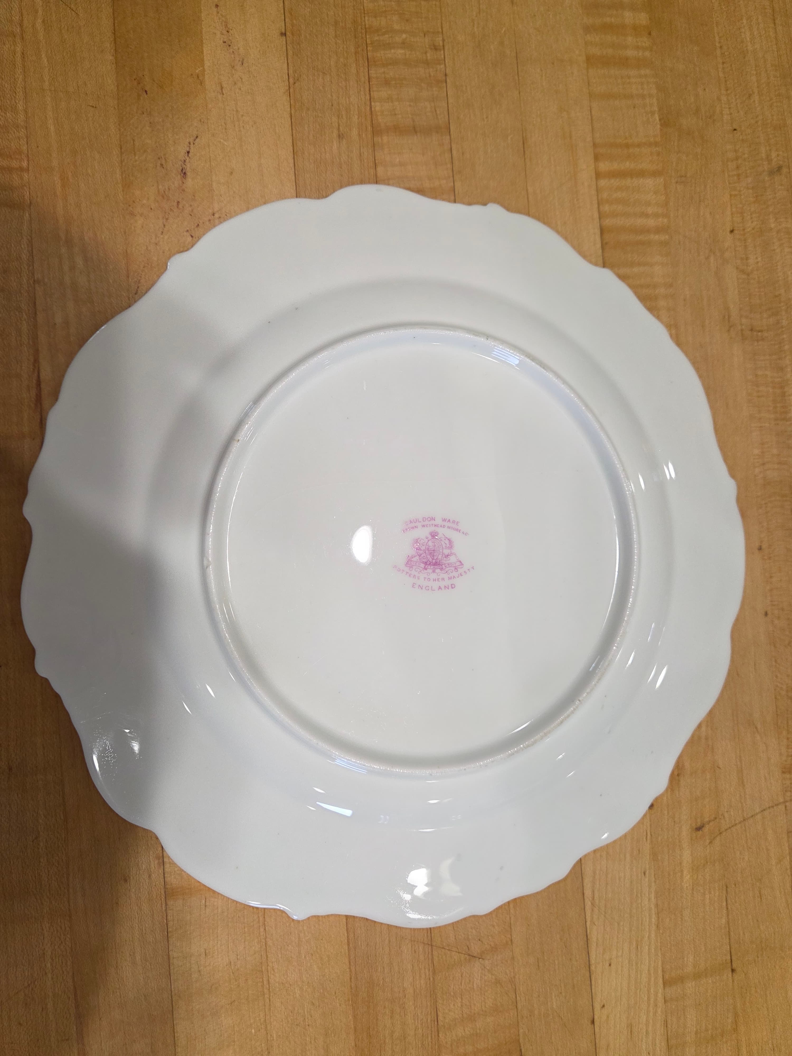 Antique Cauldon Ware Dinner Plate Floral Gold Brown Westhead Moore England - Thumbnail 4
