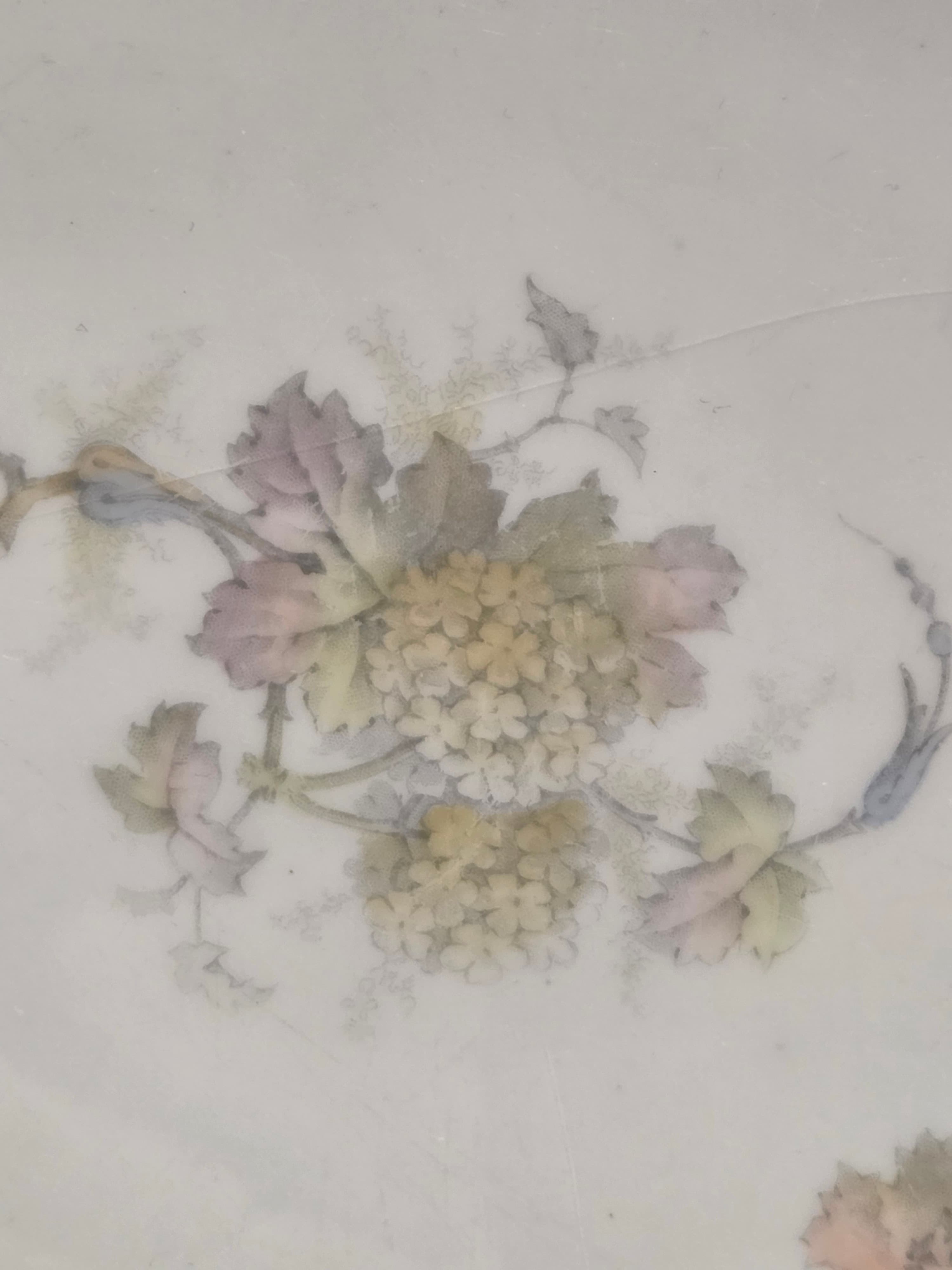 Antique Cauldon Ware Dinner Plate Floral Gold Brown Westhead Moore England - Thumbnail 2