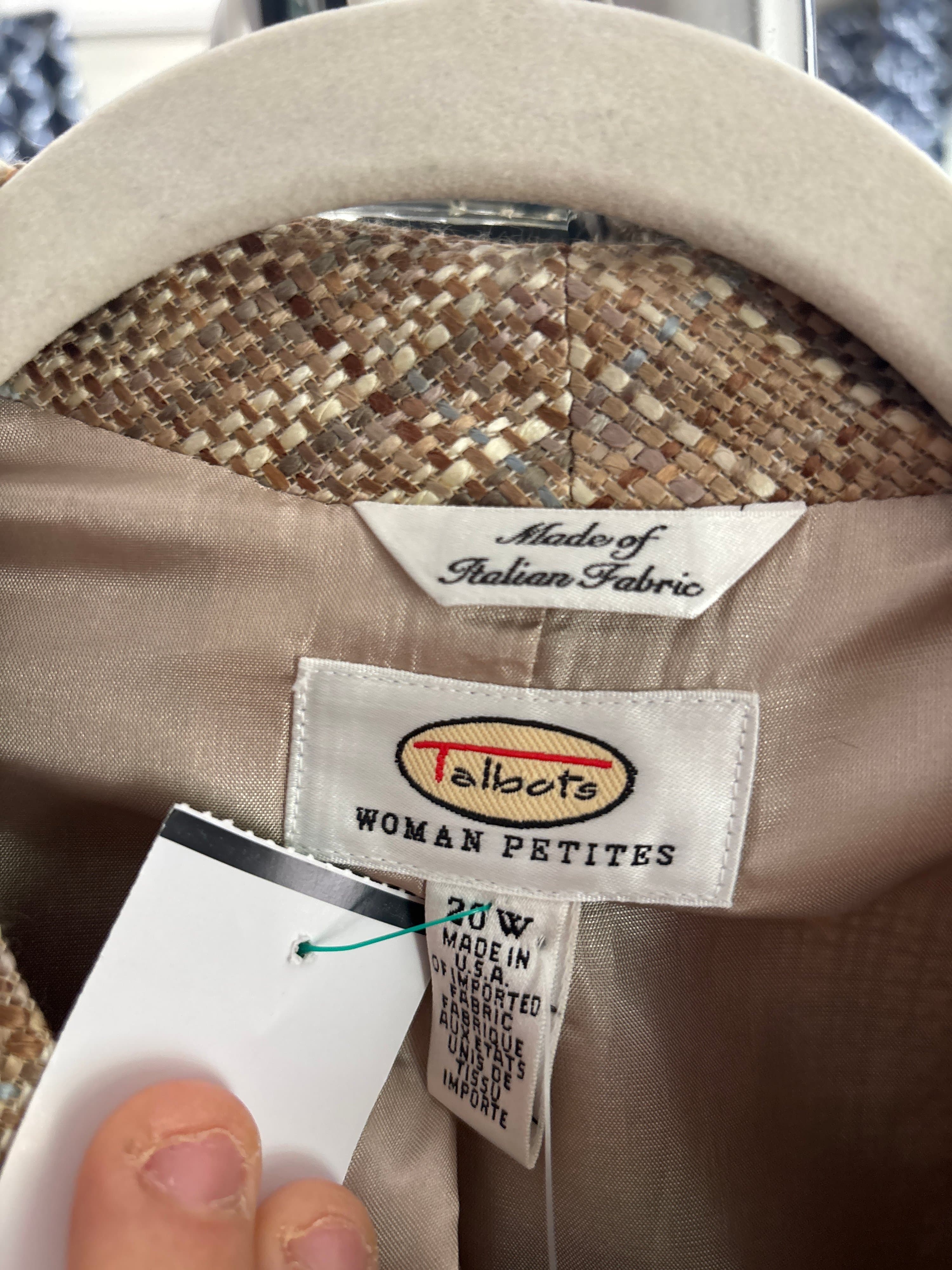 Vintage Tweed Blazer with Button Closure - Thumbnail 2