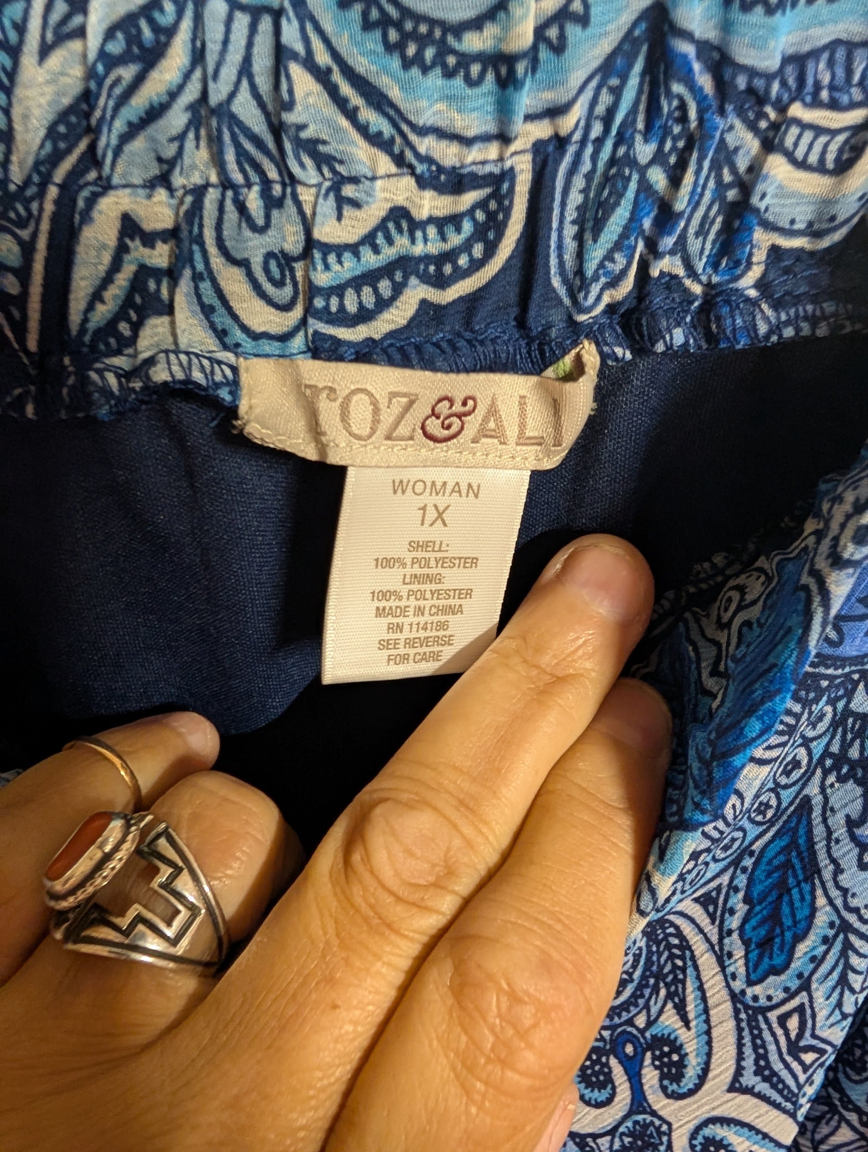 Roz & Ali Women's 1X Paisley Skirt - Thumbnail 2