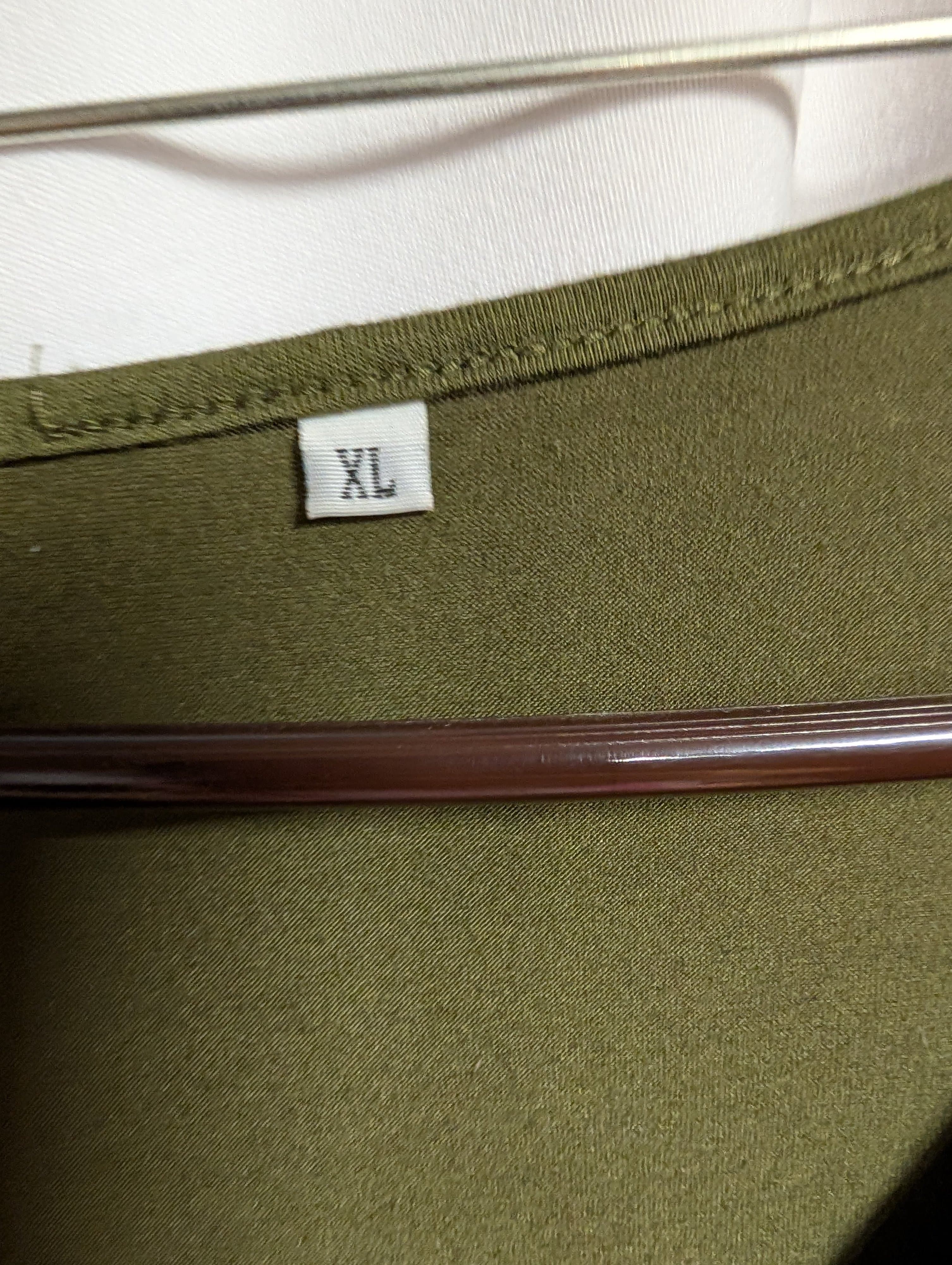 XL Olive Green Short Sleeve Romper - Thumbnail 2