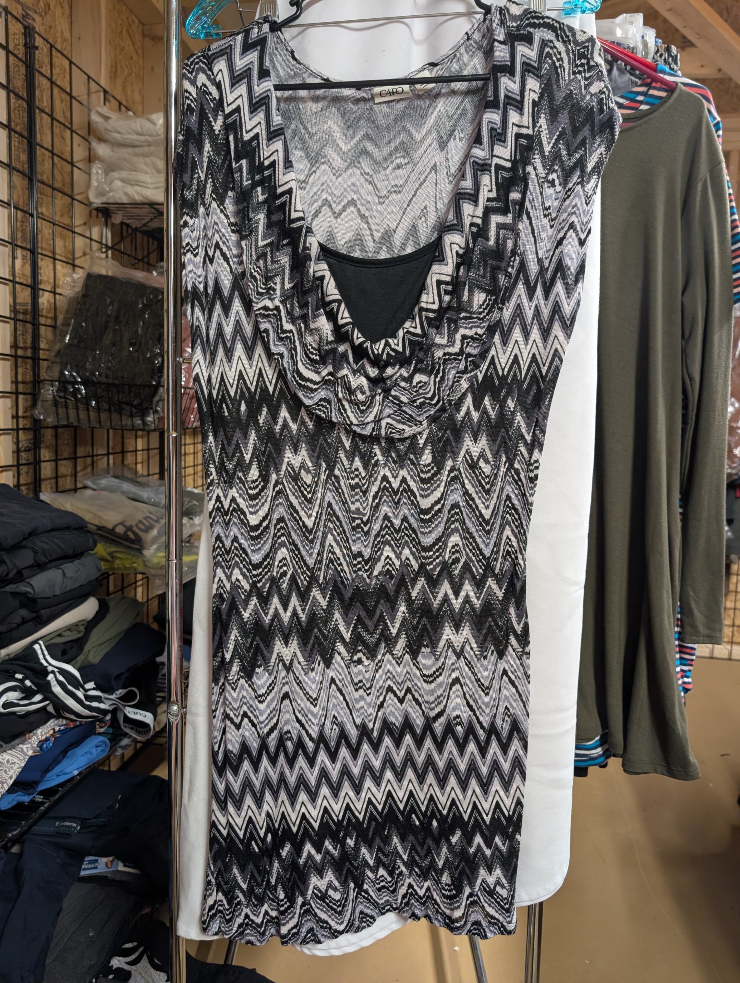 Cato Women's Chevron Pattern Dress Size S