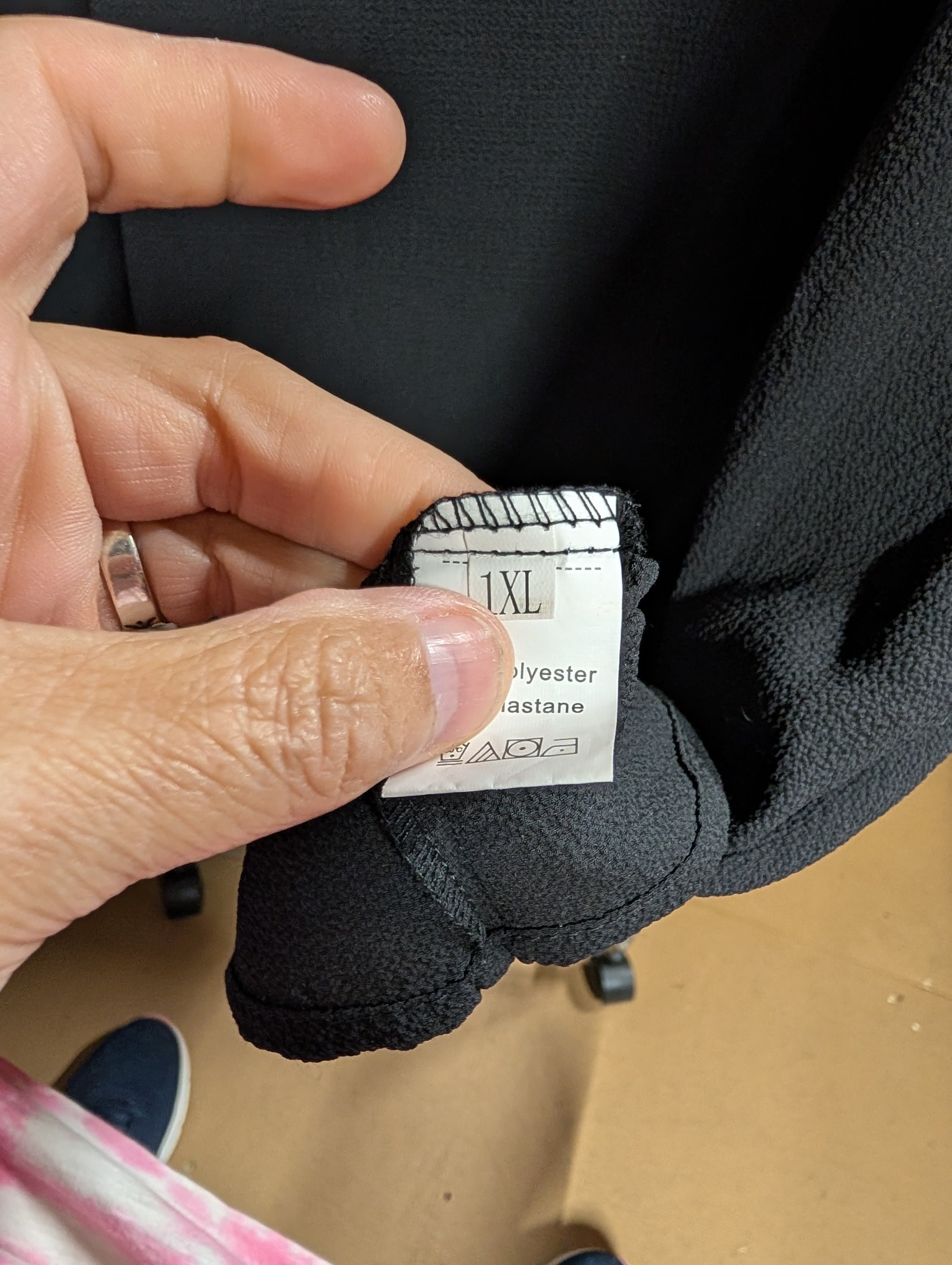 Women's Black Blouse 1XL - Thumbnail 3