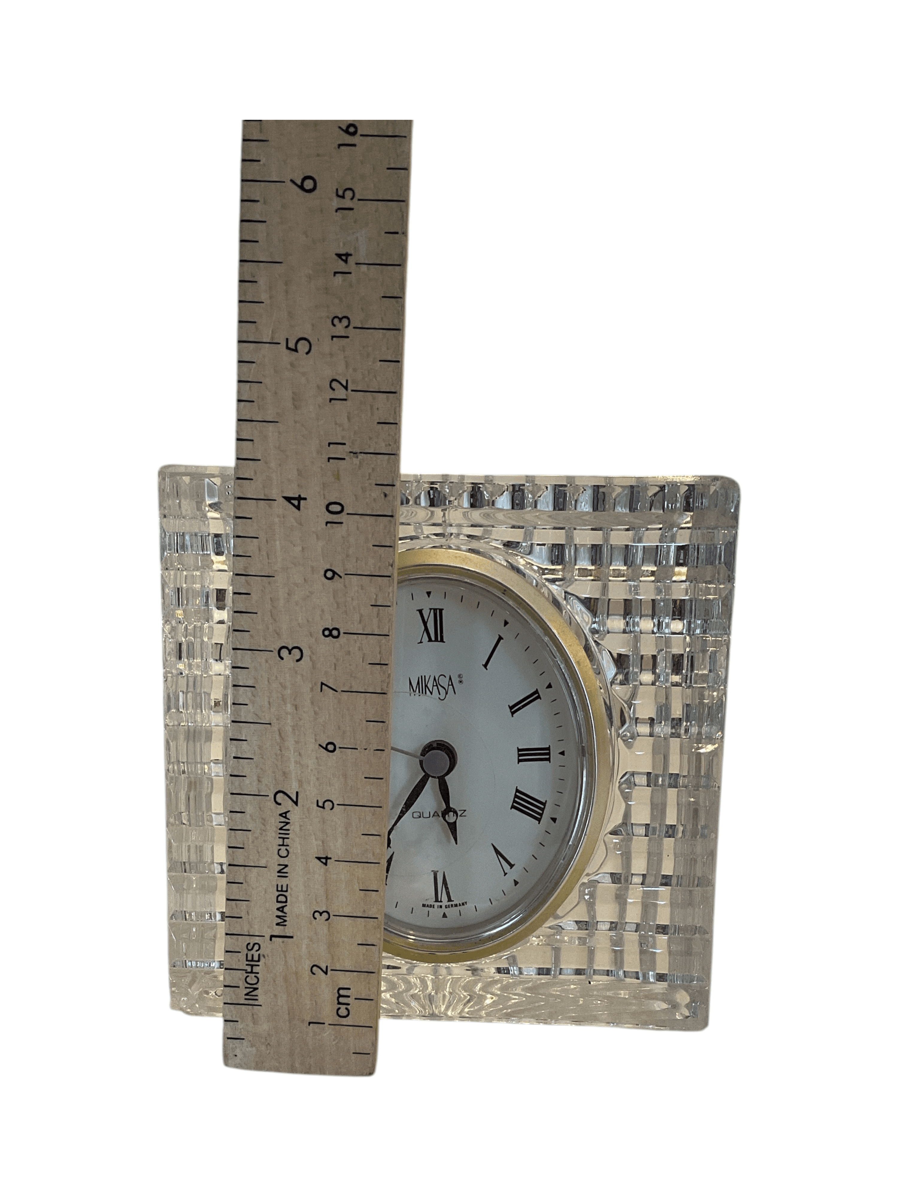 Mikasa Crystal Desk Clock with Roman Numerals - Thumbnail 7