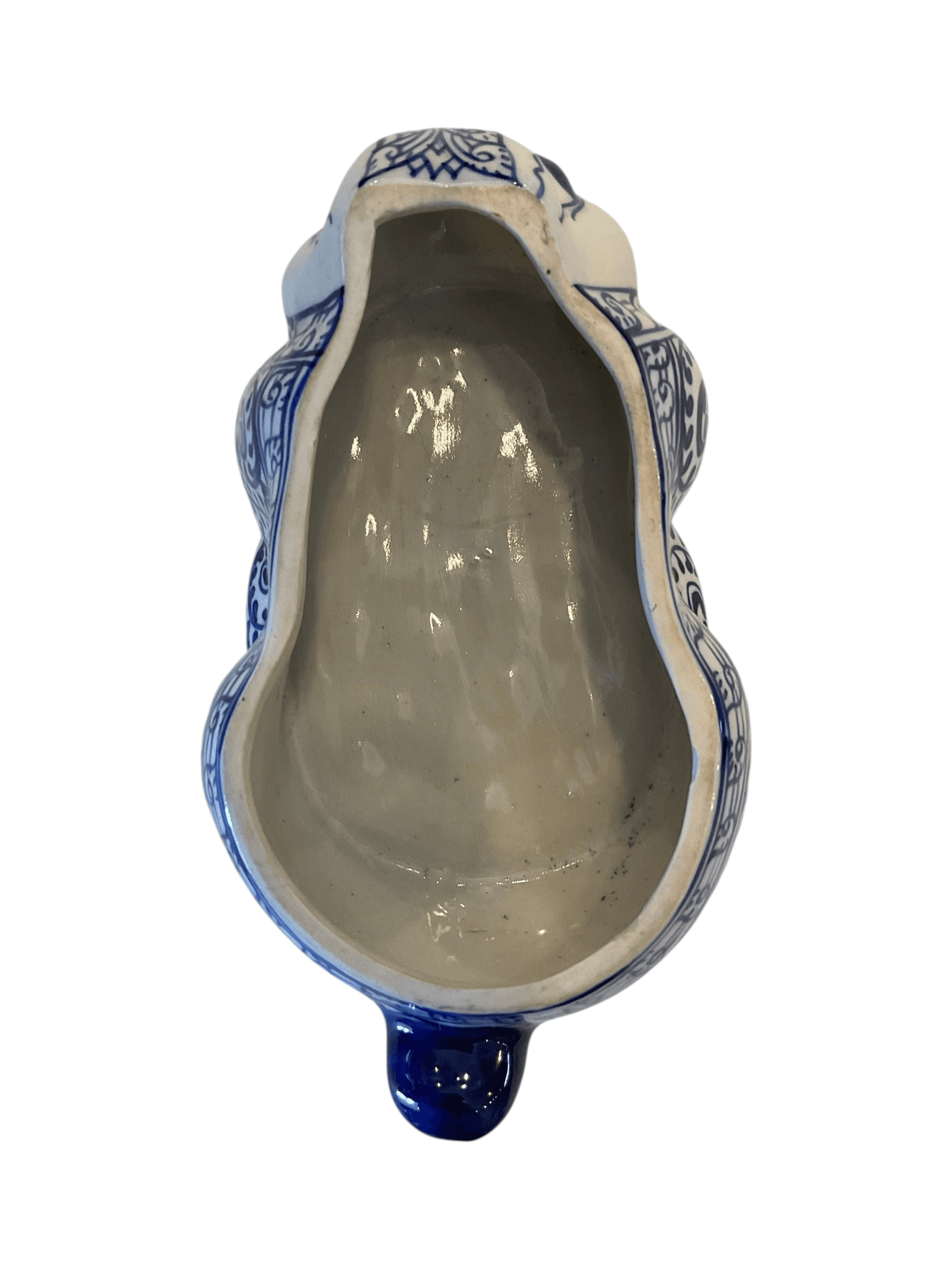 Granny Core Blue and White Ceramic Bunny Tureen - Thumbnail 5