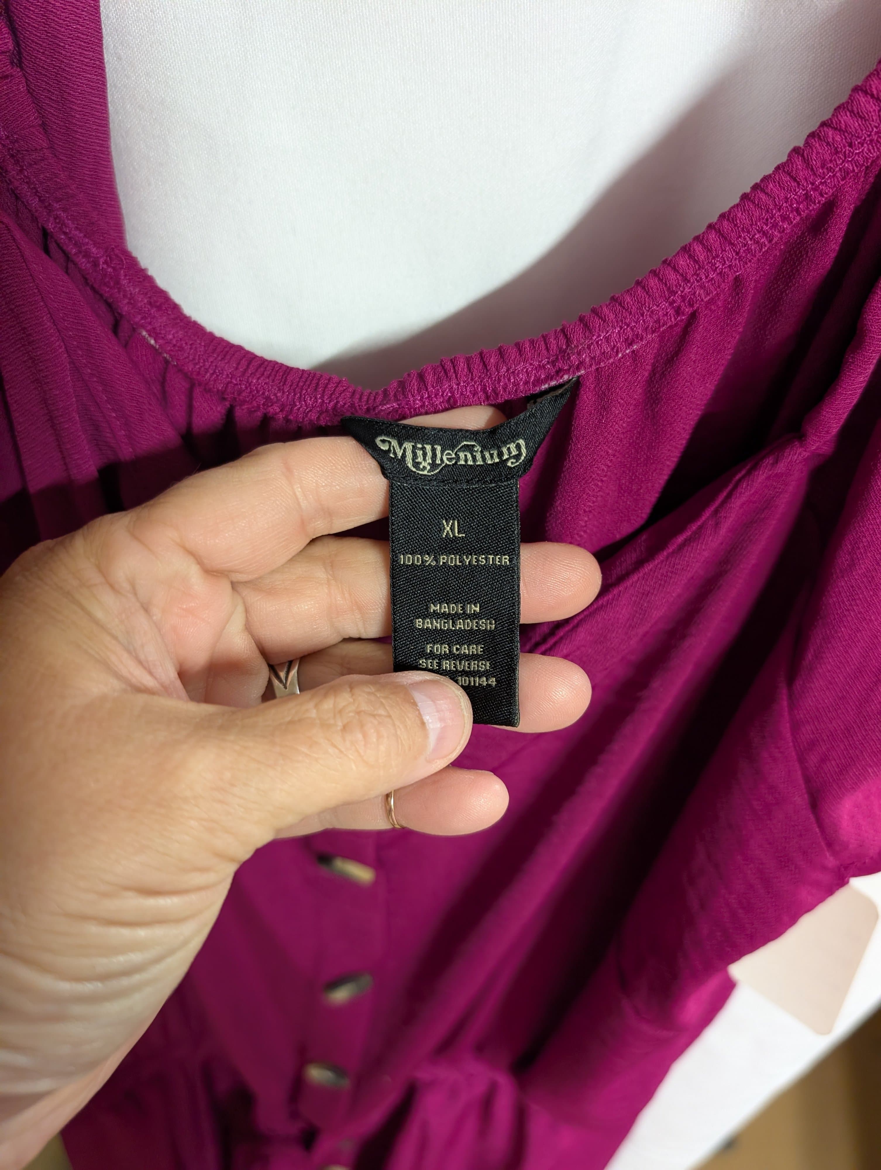 Millenium Women's XL Button-Front Dress - Thumbnail 3