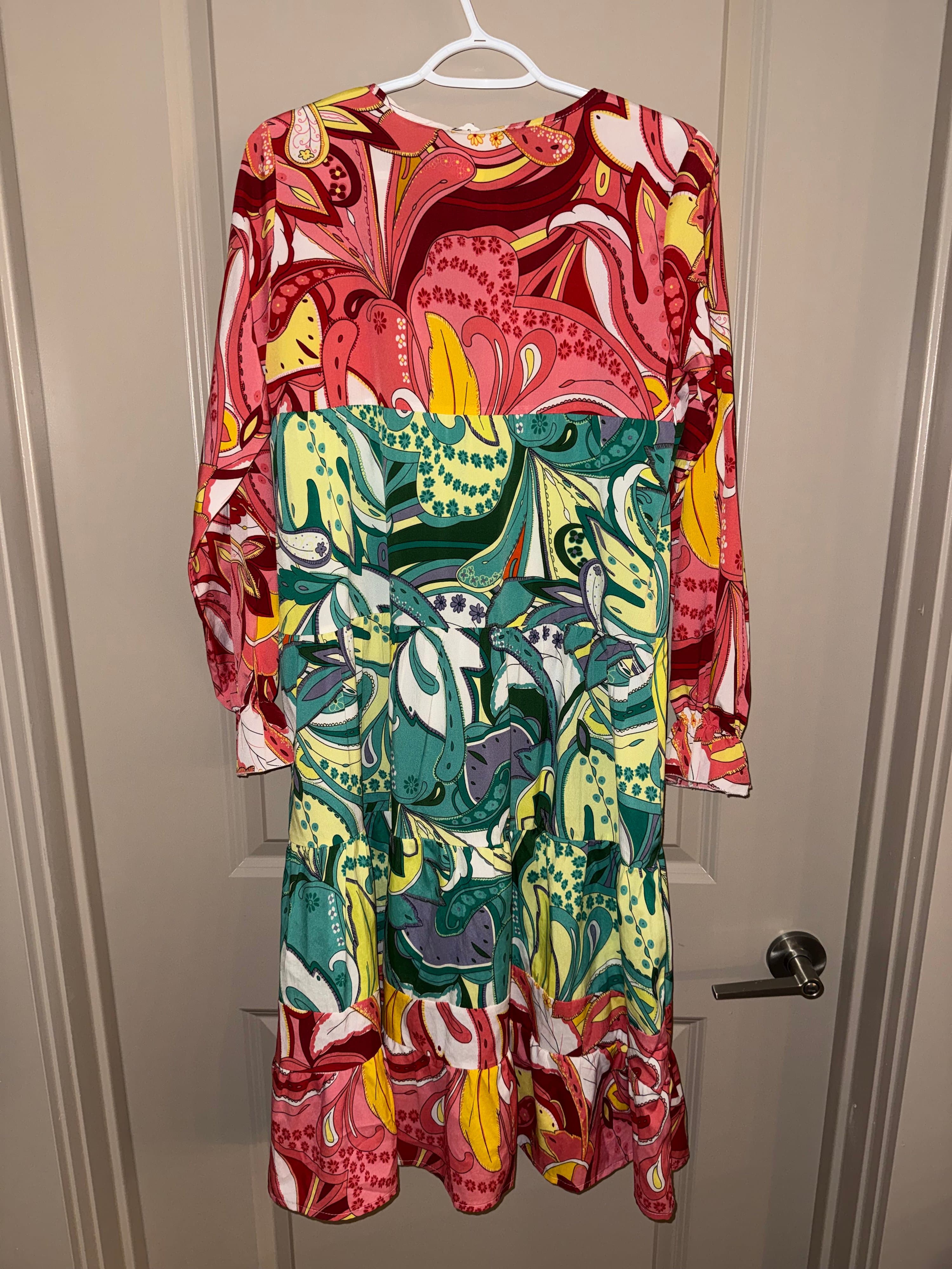 SHEIN Colorful Long-Sleeve Boho Dress - Thumbnail 2