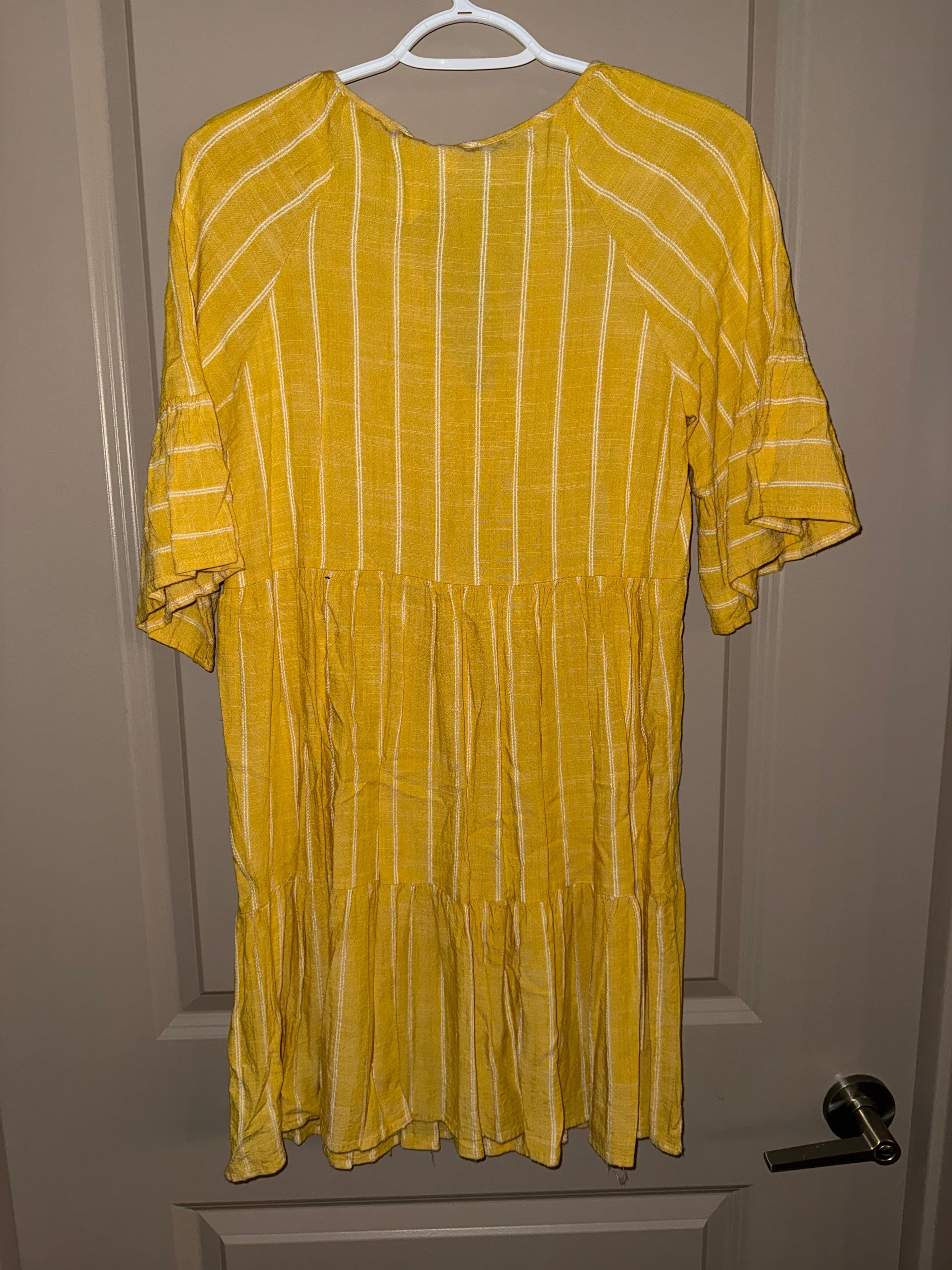 Robbie Bee Yellow Striped Midi Dress Size 6 - Thumbnail 2