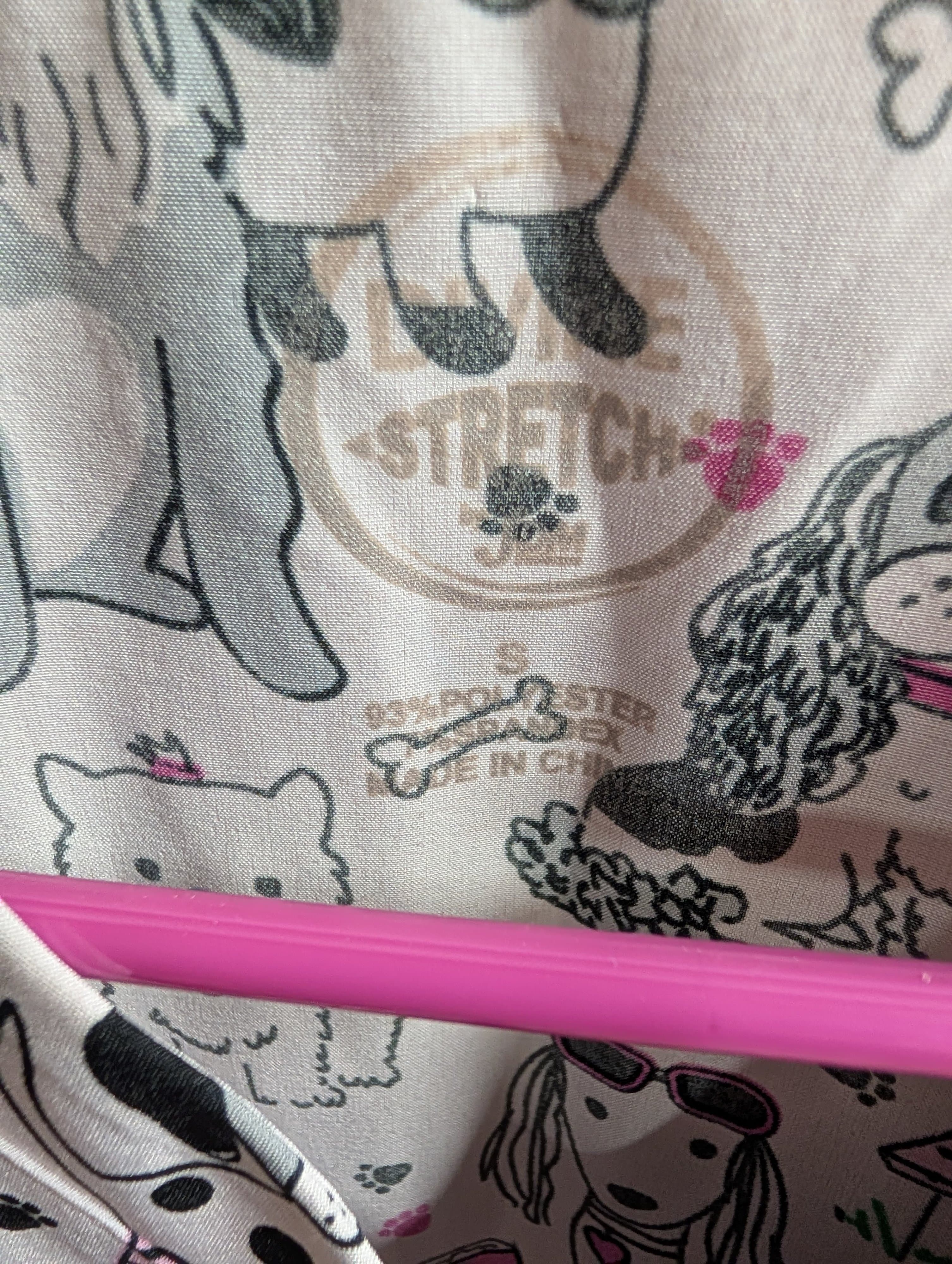 Cassandra O Dog Print Scrub Top Small - Thumbnail 2
