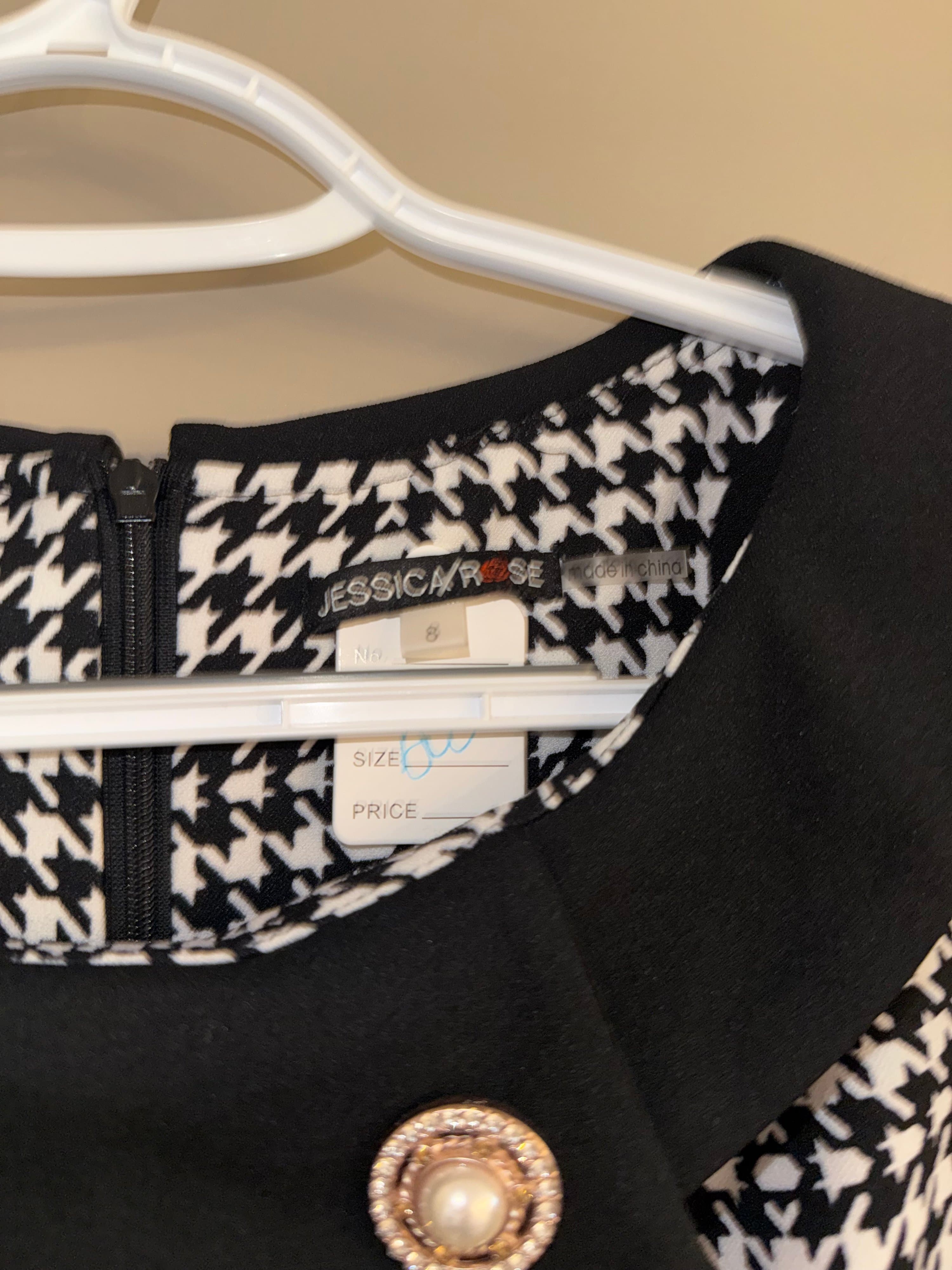 Jessica Rose Houndstooth Dress Size 8 - Thumbnail 3