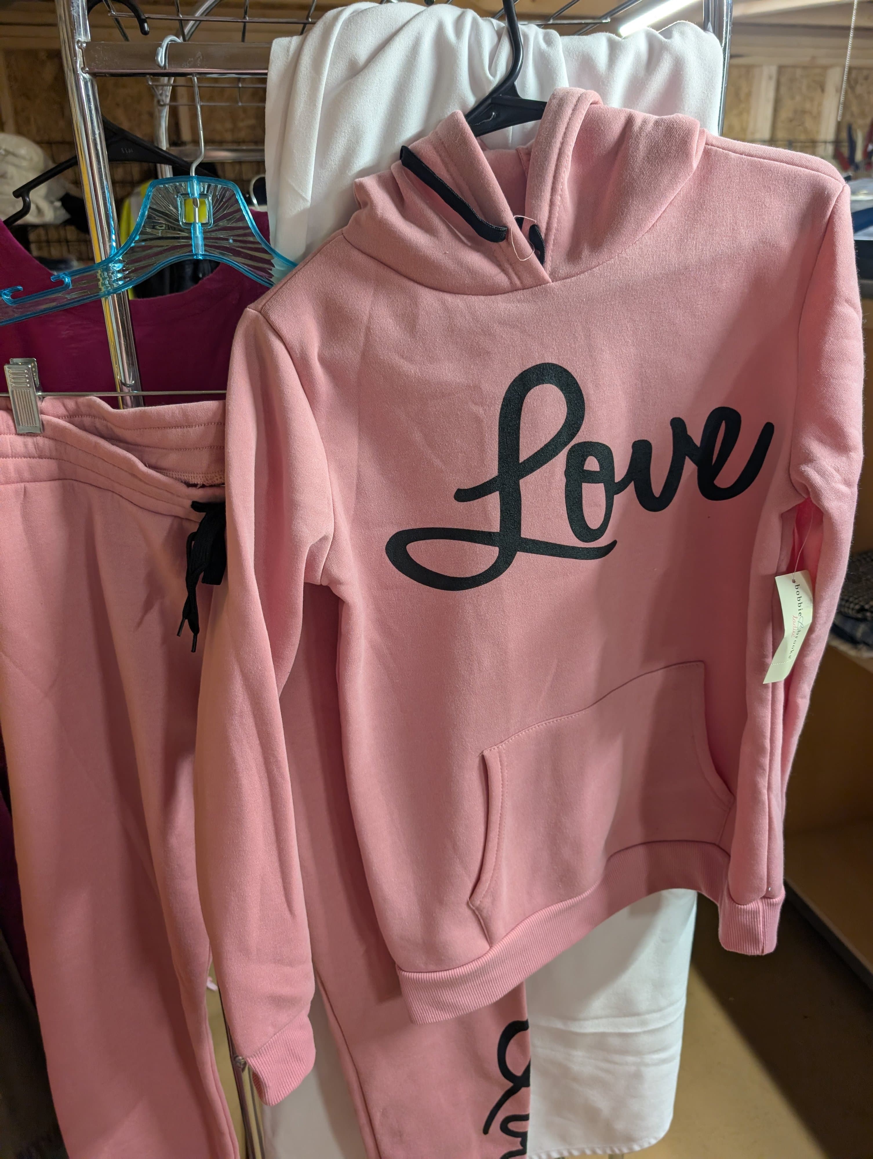 Bobbie Brooks Pink Love Sweatshirt and Joggers Set