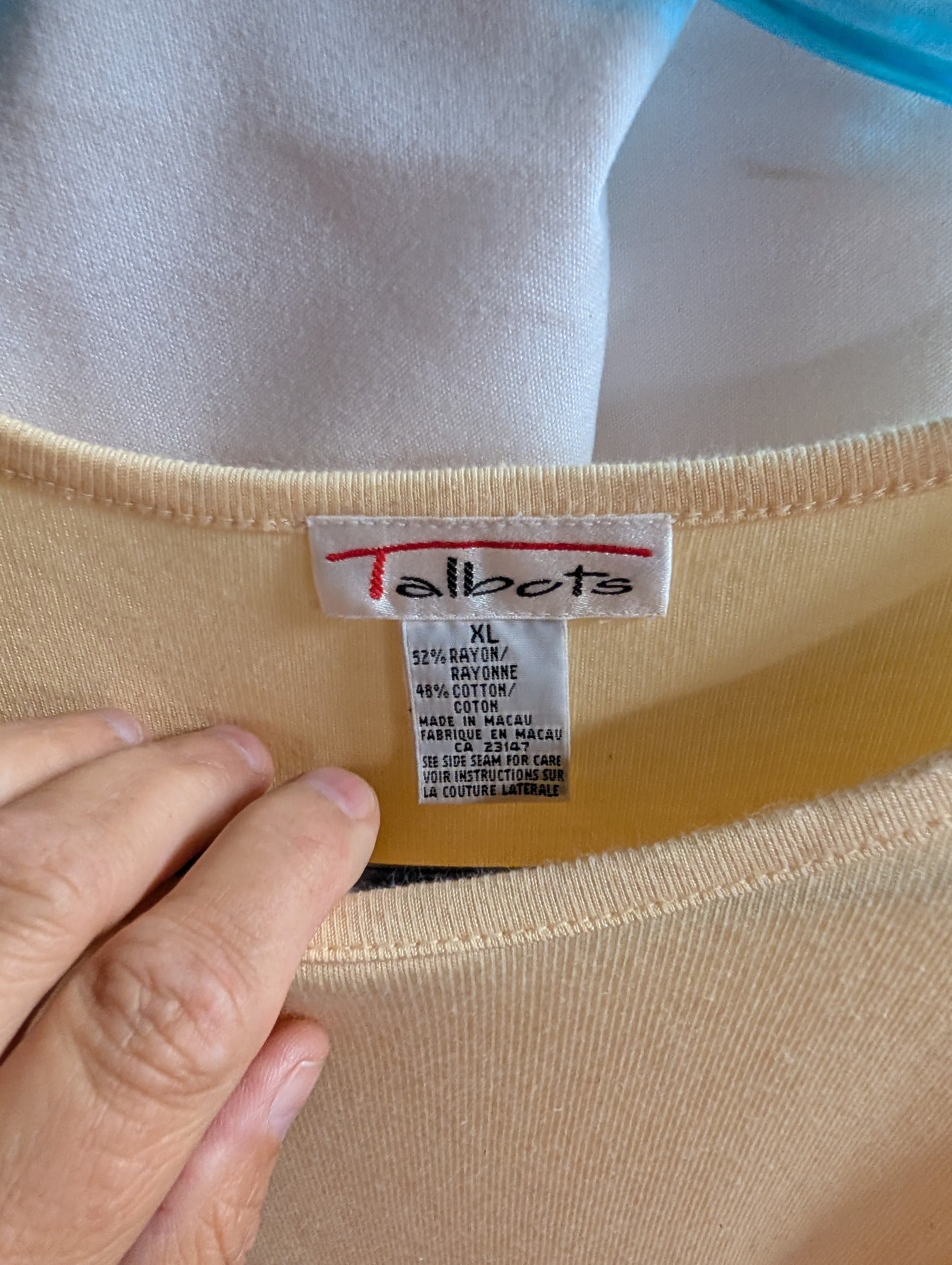 Talbots XL Long Sleeve Top Rayon Cotton Blend - Thumbnail 2