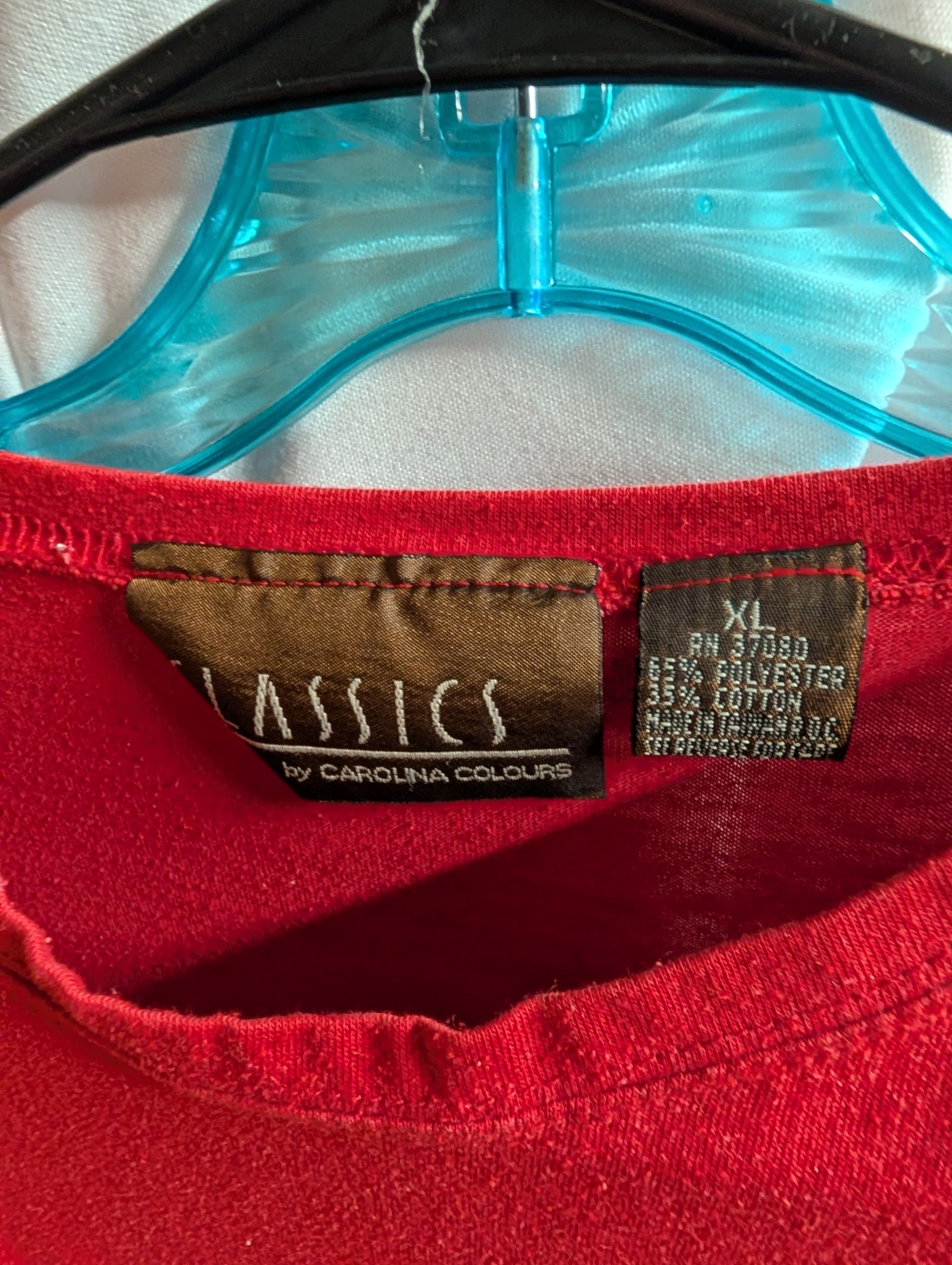Classics by Carolina Colours Red Long Sleeve Shirt XL - Thumbnail 2