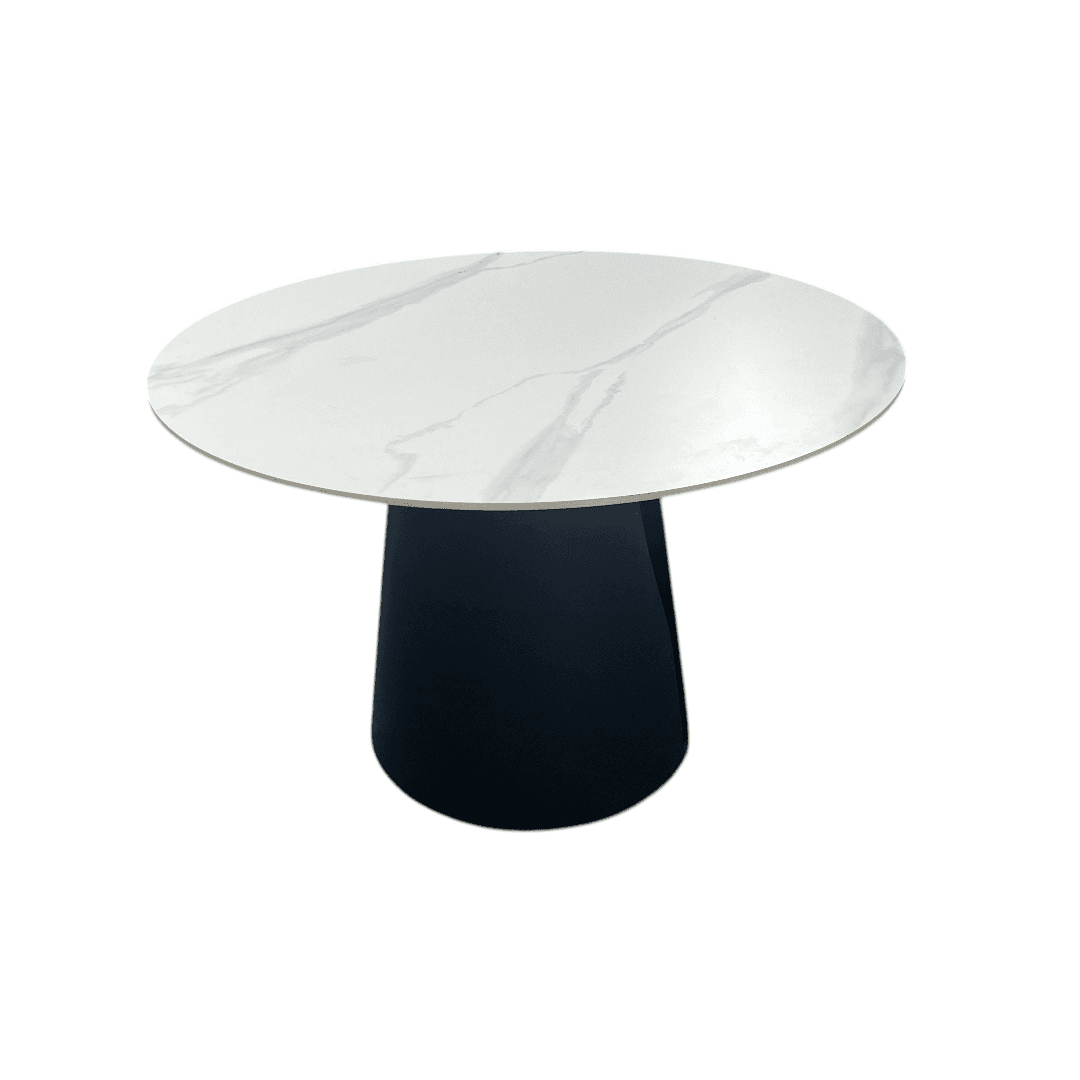 POVISON DONICY Teferi Modern Sintered Stone Round Dining Table - Thumbnail 3