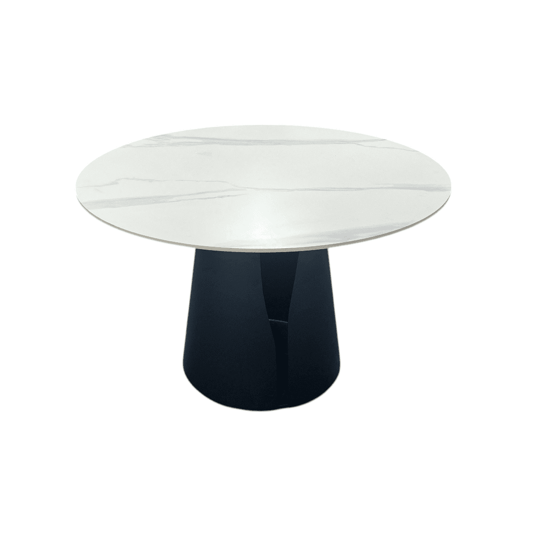 POVISON DONICY Teferi Modern Sintered Stone Round Dining Table - Thumbnail 4