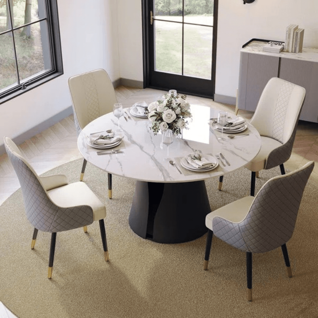 POVISON DONICY Teferi Modern Sintered Stone Round Dining Table