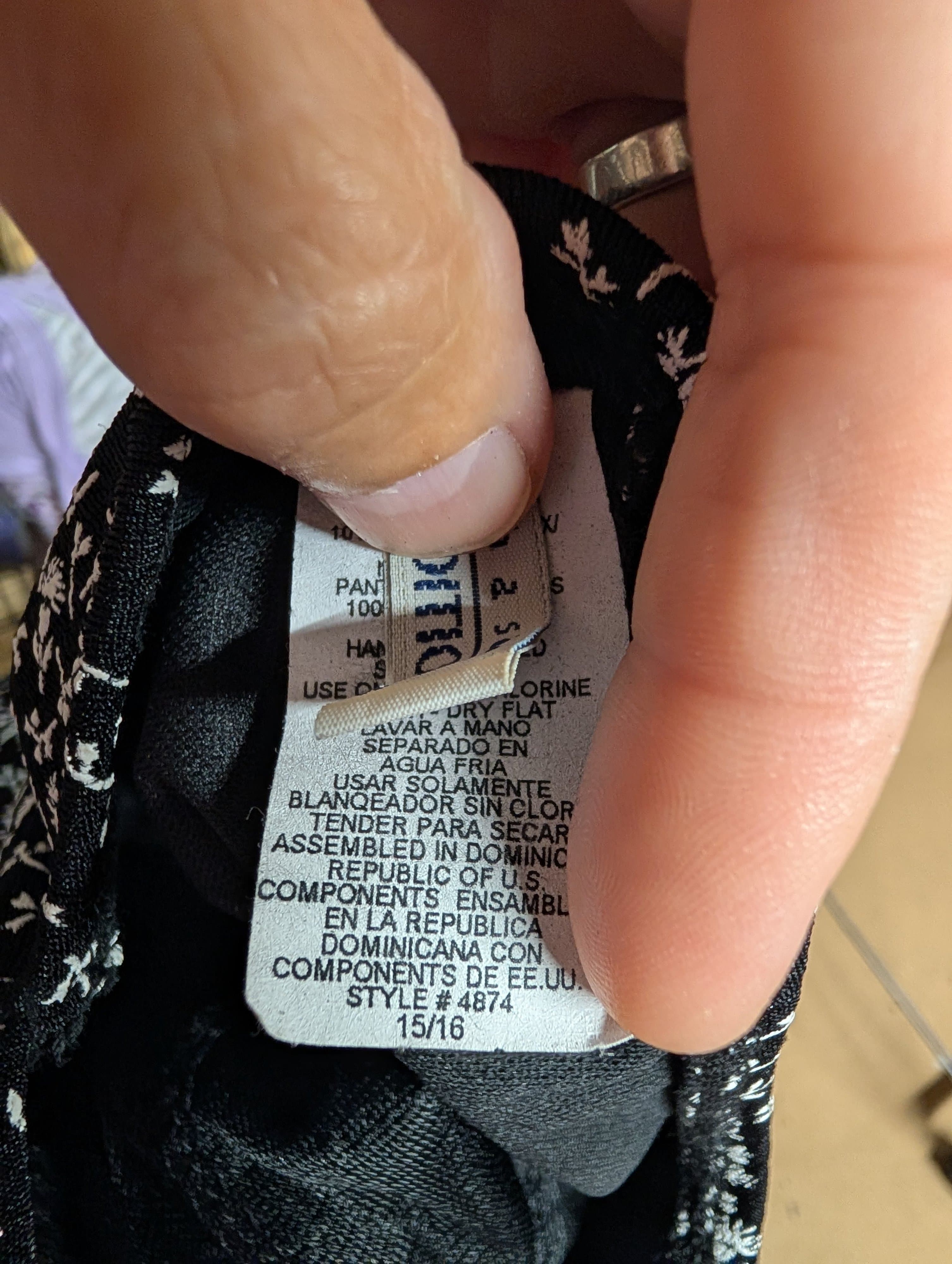 Basic Editions Black Floral swim suit - Thumbnail 5