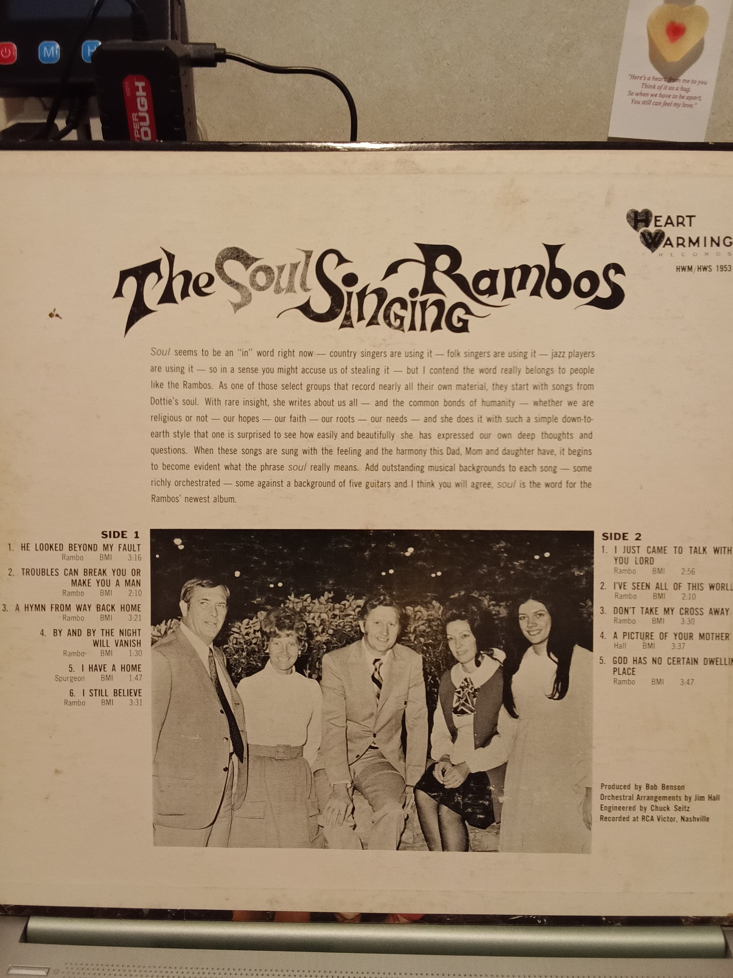 The Soul Singing Rambos Vinyl Record Heart Warming - Thumbnail 5