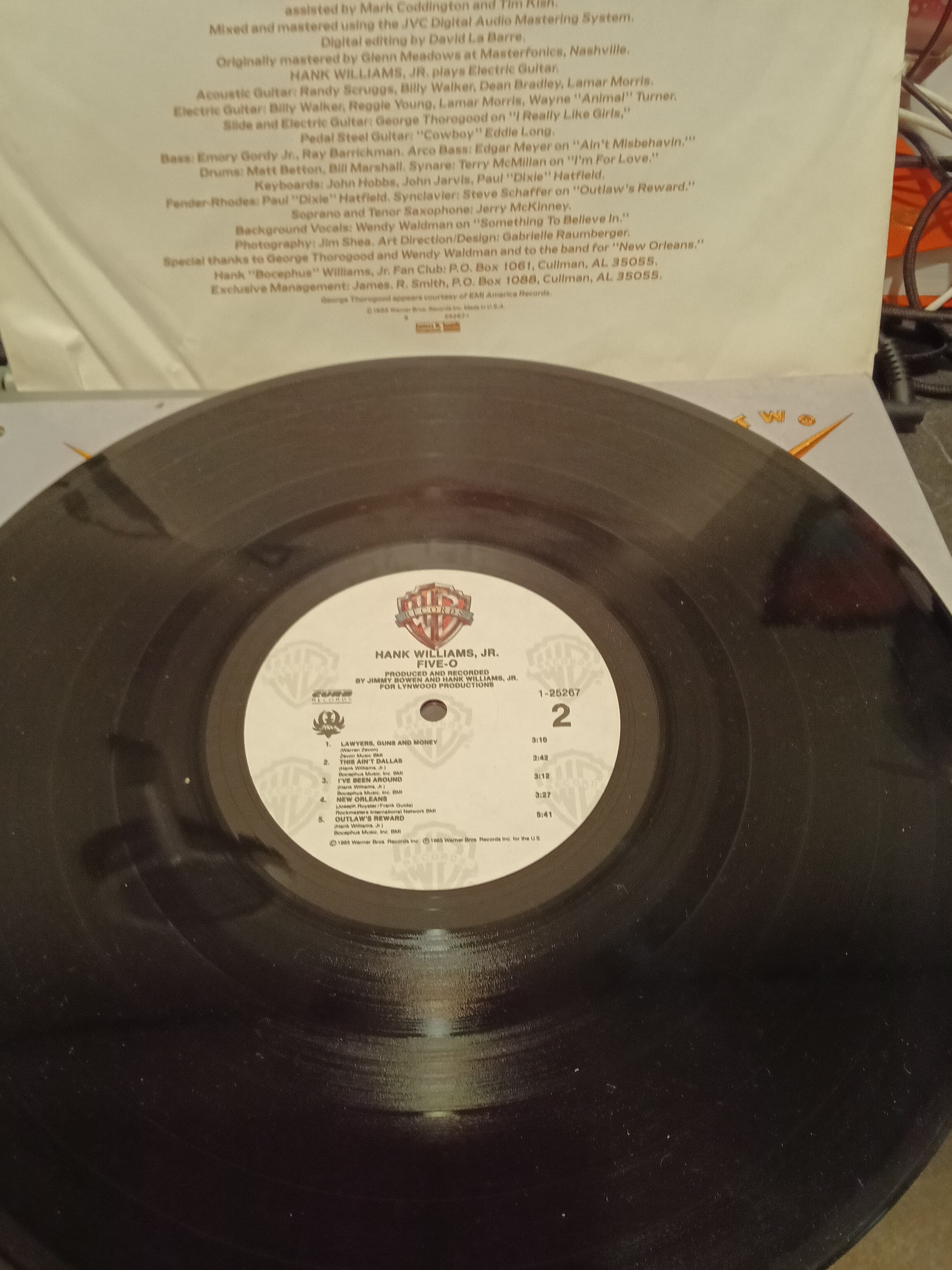 Hank Williams Jr. Five-O Vinyl Record - Thumbnail 7