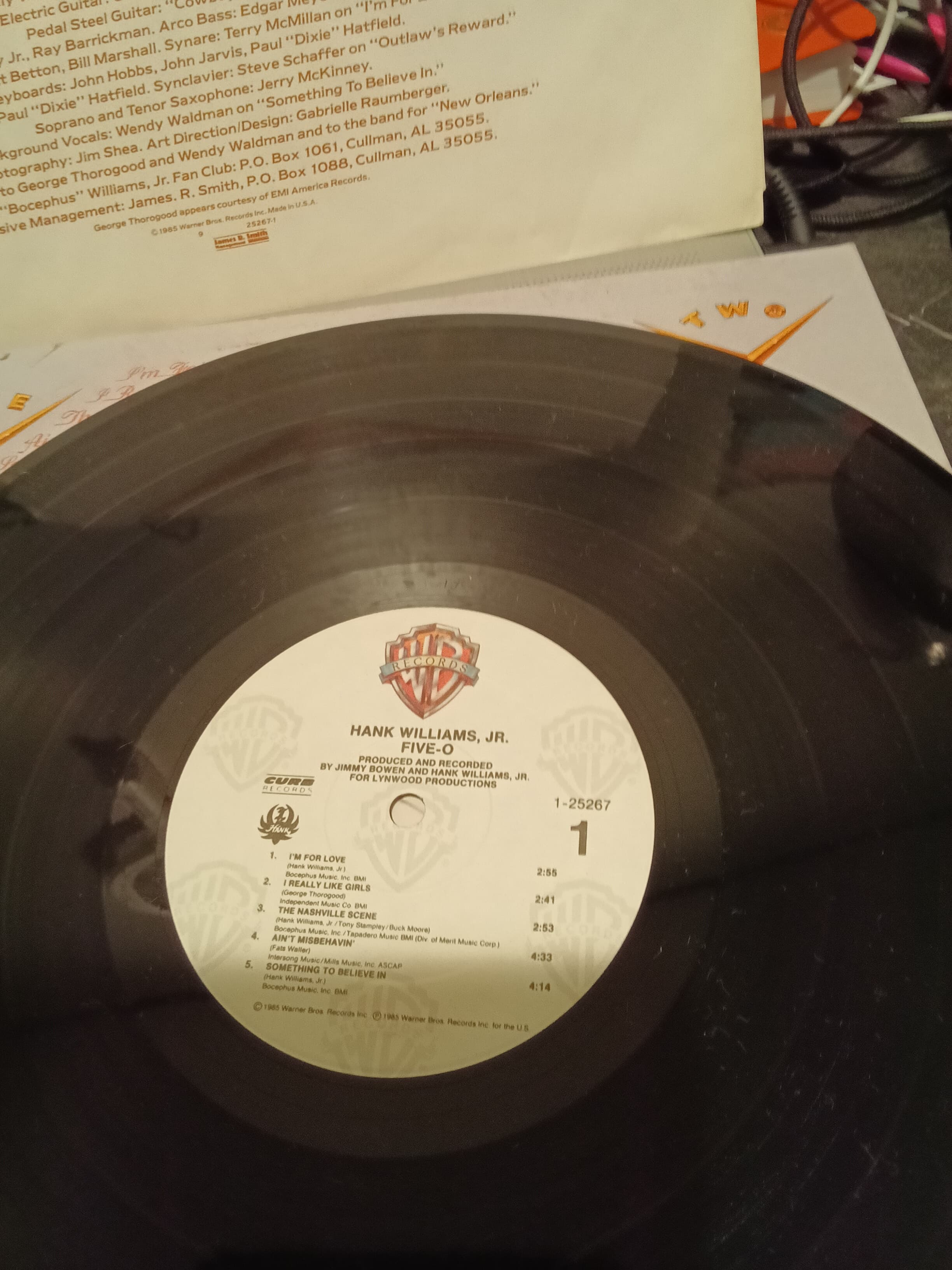 Hank Williams Jr. Five-O Vinyl Record - Thumbnail 6