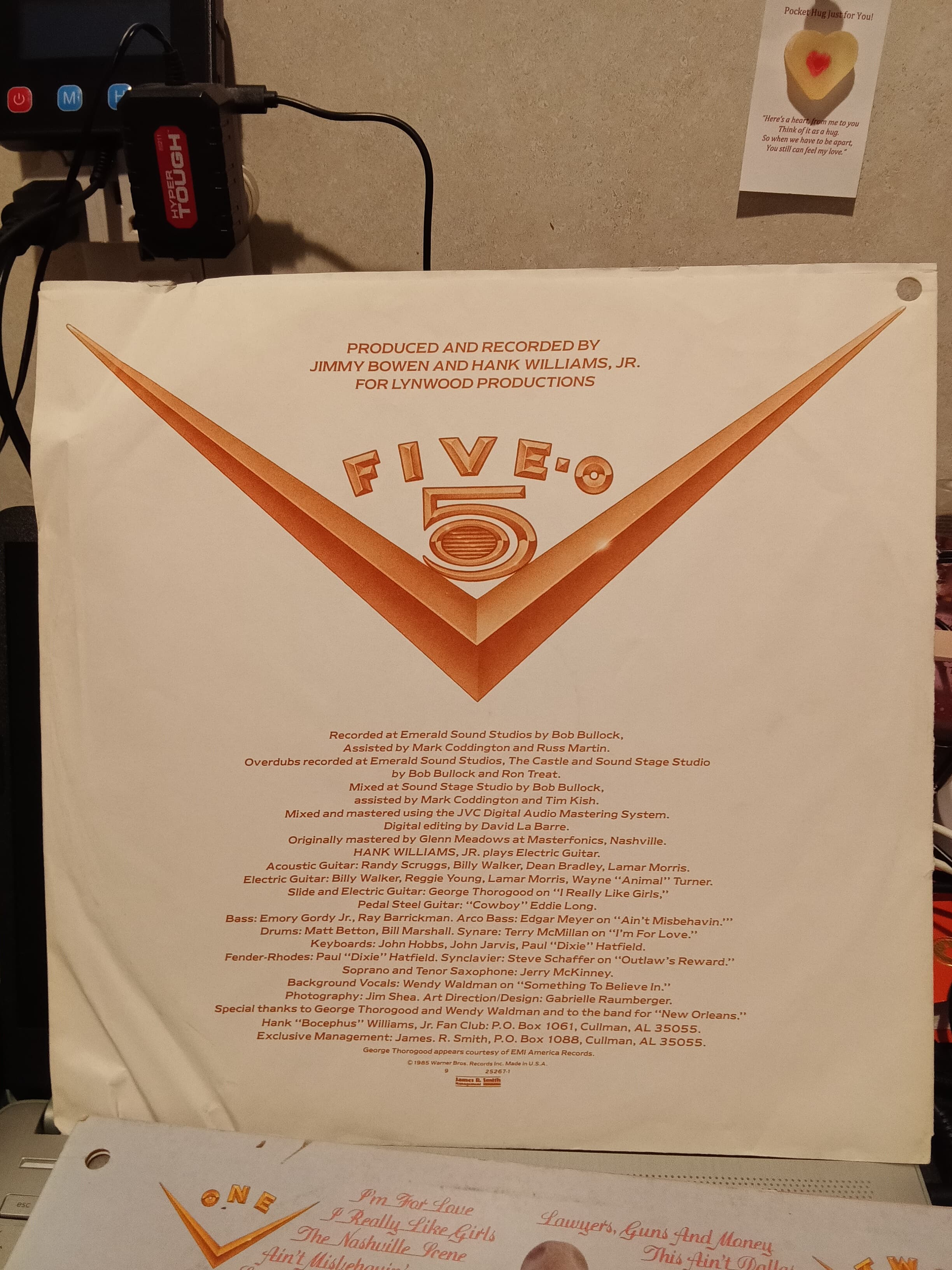Hank Williams Jr. Five-O Vinyl Record - Thumbnail 5
