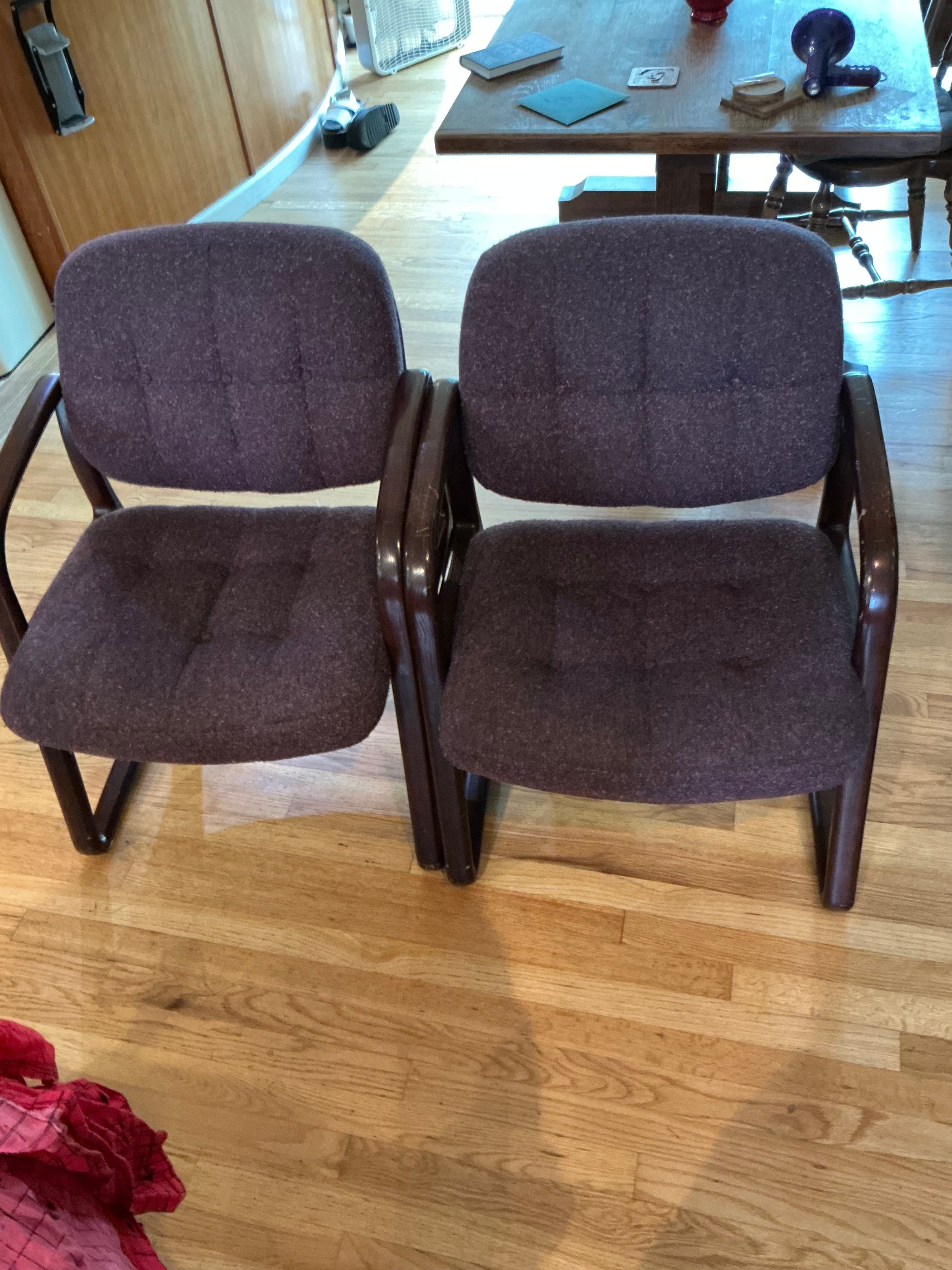 Mid-Century Modern Upholstered Armchair with Wooden Frame - Thumbnail 3