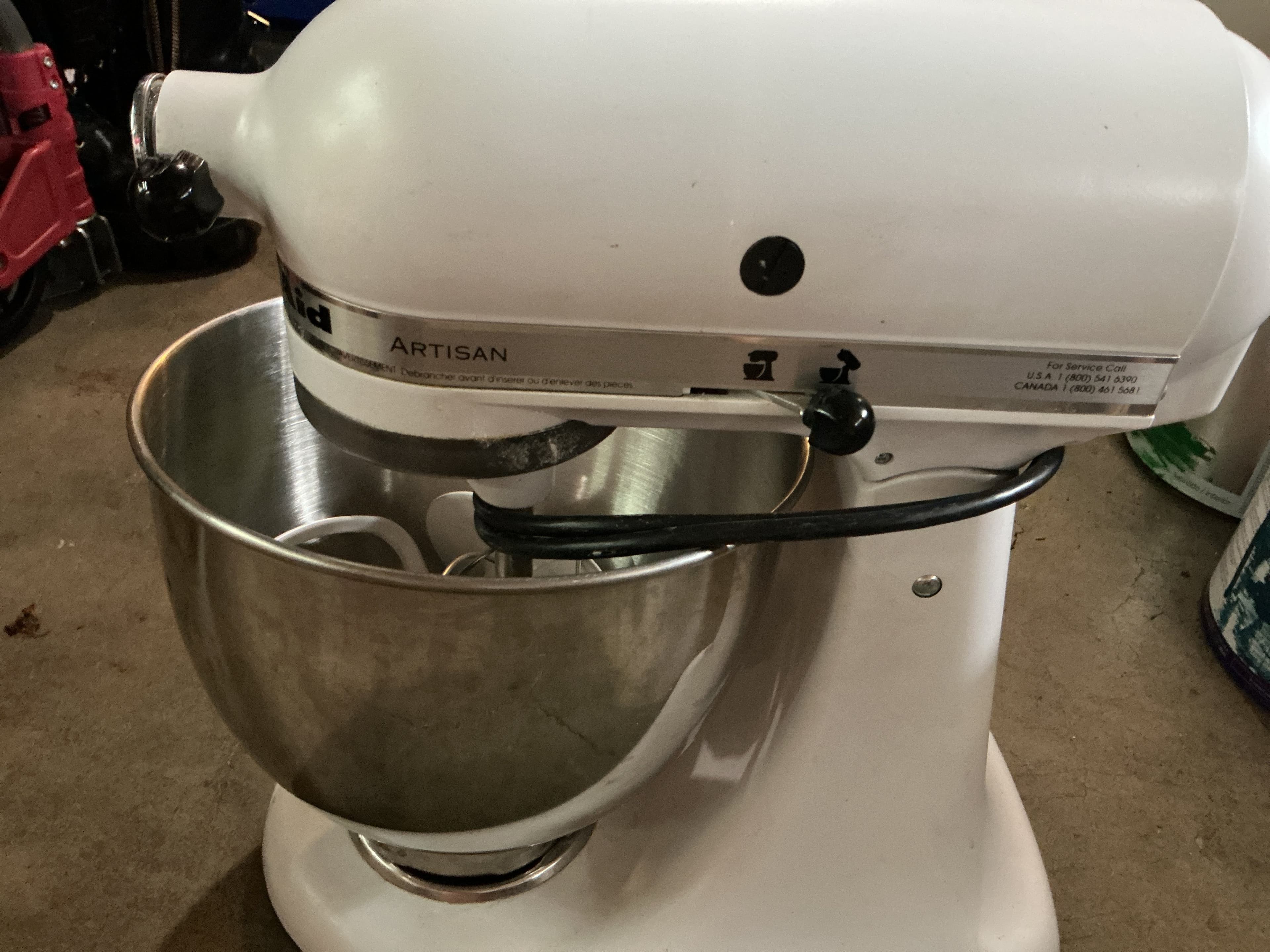 KitchenAid Artisan Stand Mixer White 325W - Thumbnail 3