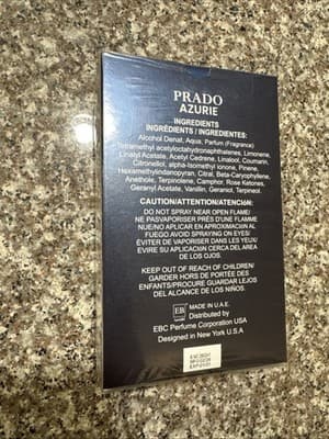 Prado Azurie Cologne - Sage, Artemisia, Bergamot - Sealed In Box - Thumbnail 3