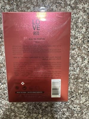 LOVE RED JA Perfume for WOMEN 3.38 Oz /100 Ml Eau De Toilette Made in France - Thumbnail 2