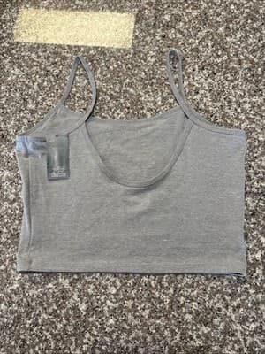 Wild Fable Women's Gray Crop Tank Size Large New W/ Tags Thin Straps - Thumbnail 2
