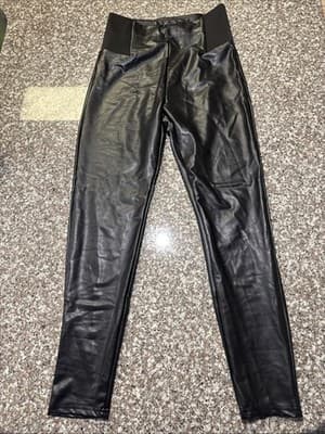 A. New. Day. Size M Black Pleather Skinny Pants Leggings NWOT