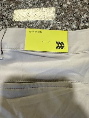 NWT All In Motion Boys Khaki Golf Shorts Size 14 Button Closure - Thumbnail 3