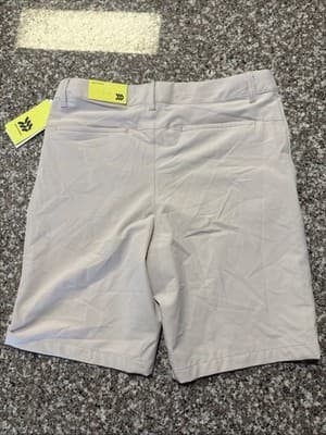 NWT All In Motion Boys Khaki Golf Shorts Size 14 Button Closure - Thumbnail 2