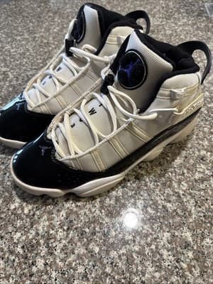 Nike Air Jordan 6 Rings White Black Dark Concord 322992-104 Mens Size 9 - Thumbnail 3