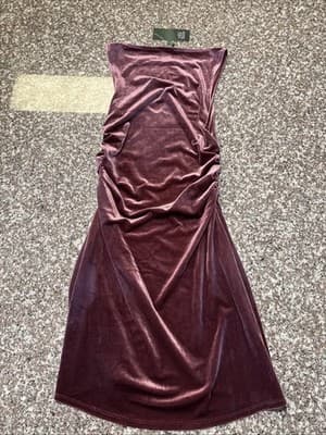 NWT Wild Fable Rose Velvet Dress Size Small - Thumbnail 2