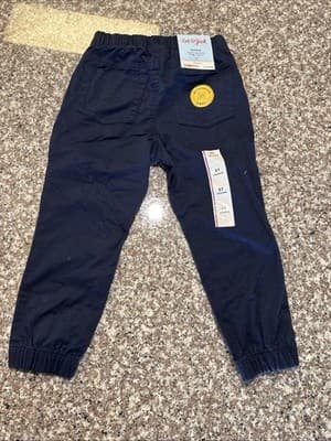 NWT Cat & Jack Navy Pull On Joggers/Pants 3T - Thumbnail 2