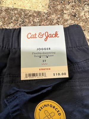 NWT Cat & Jack Navy Pull On Joggers/Pants 3T - Thumbnail 3