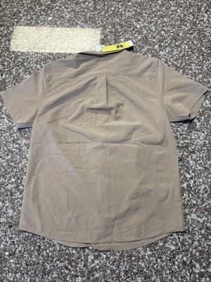 All in Motion Snap Button Up Shirt L (10/12) Tan Moisture Wicking Quick Dry NWT - Thumbnail 2