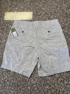 Men's Flat Front Shorts Size 36 NWT Flat Front Cotton 9" inseam - Thumbnail 2