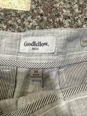 Men's Flat Front Shorts Size 36 NWT Flat Front Cotton 9" inseam - Thumbnail 3
